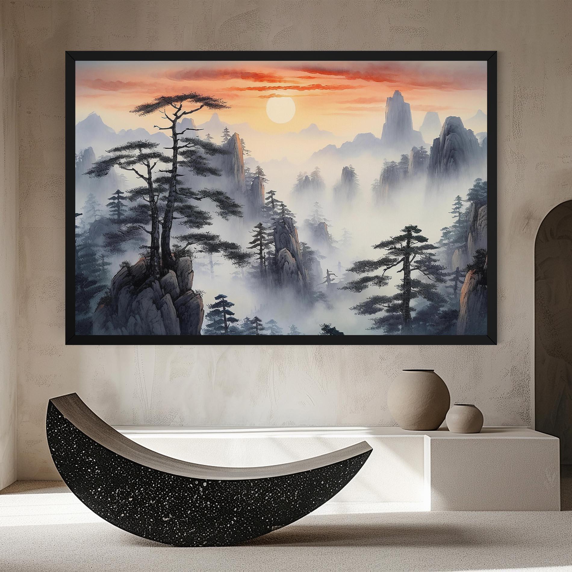 Vászonkép Fog Trees mockup 8