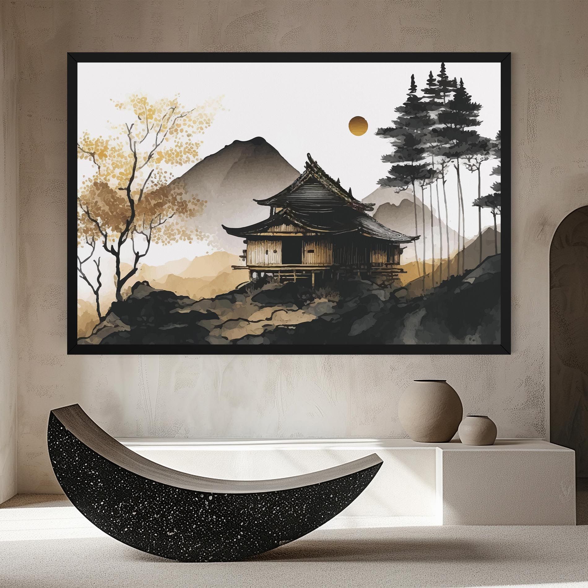 Gold Japanese Temple mockup 8