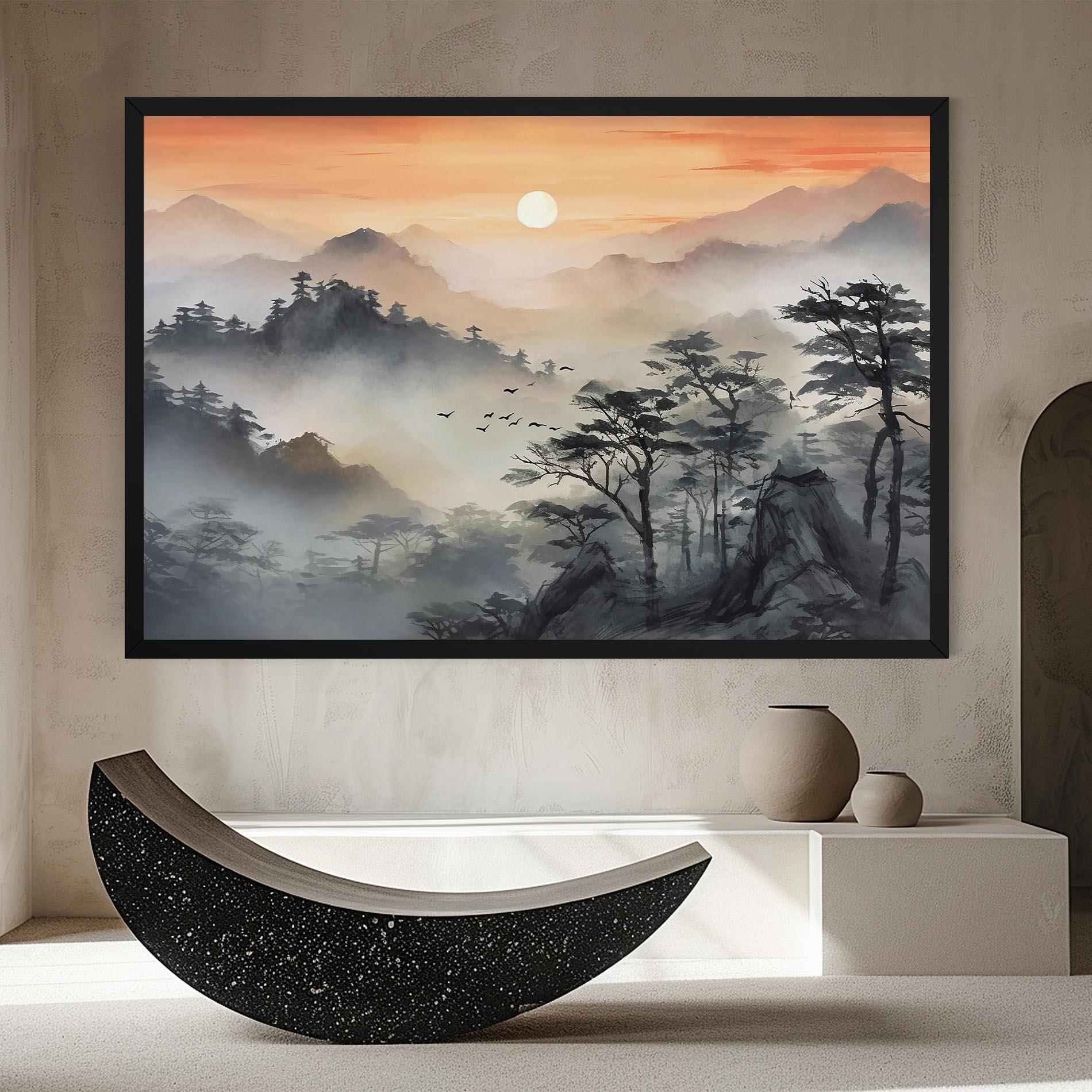 Vászonkép Sunset Fog mockup 8