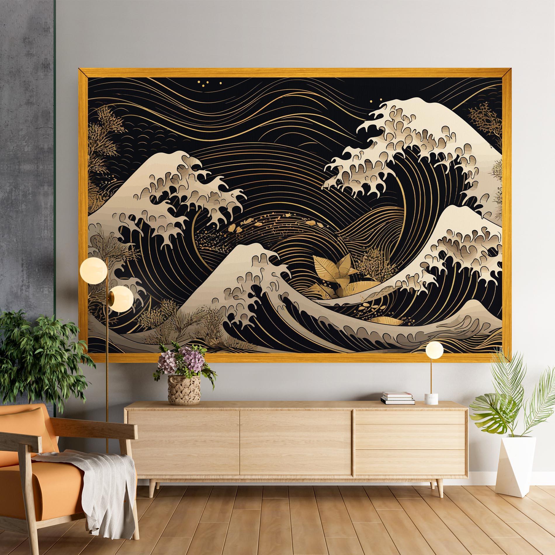 Vászonkép Asiatic Gold Wave mockup 9