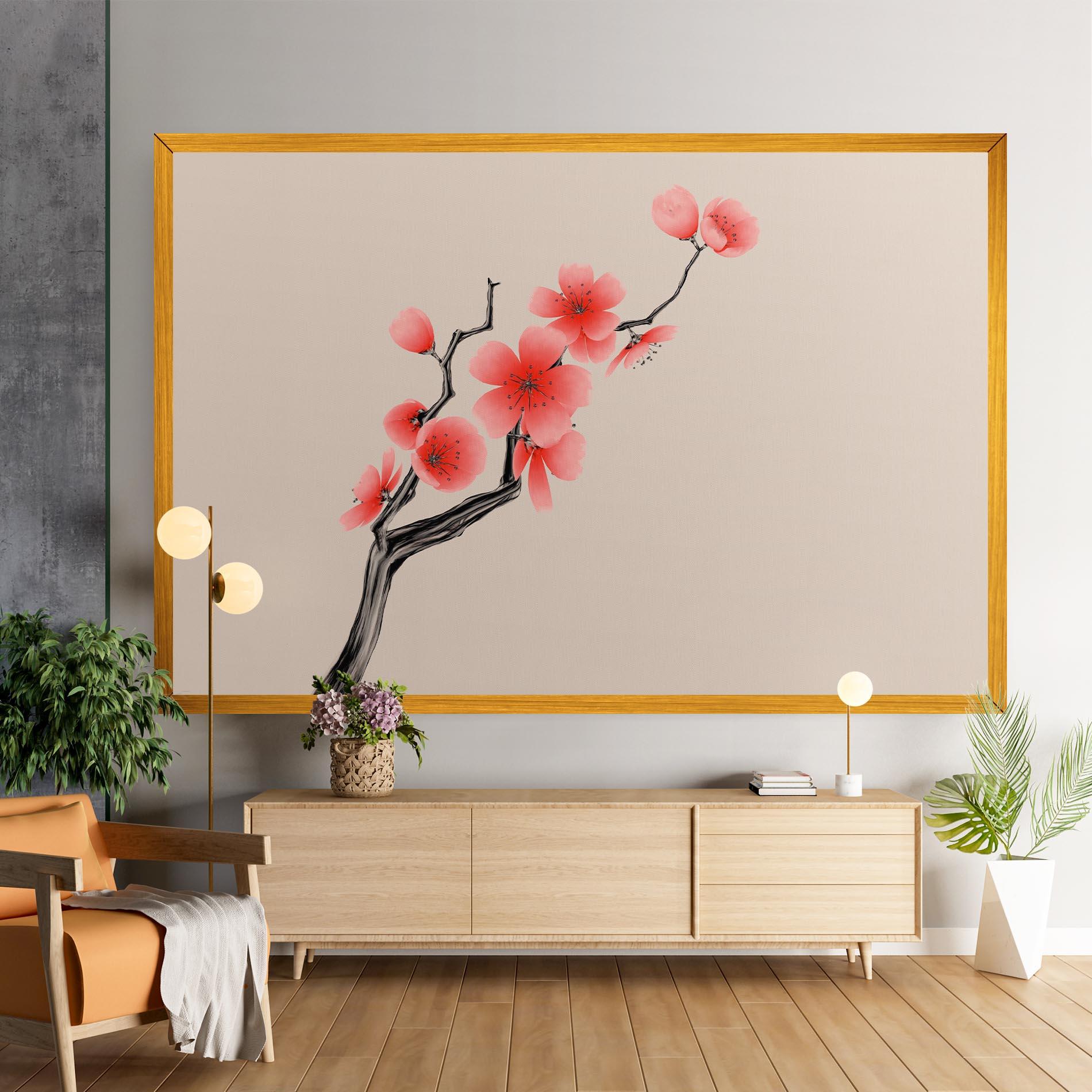Vászonkép Chinese Plum Blossom mockup 9