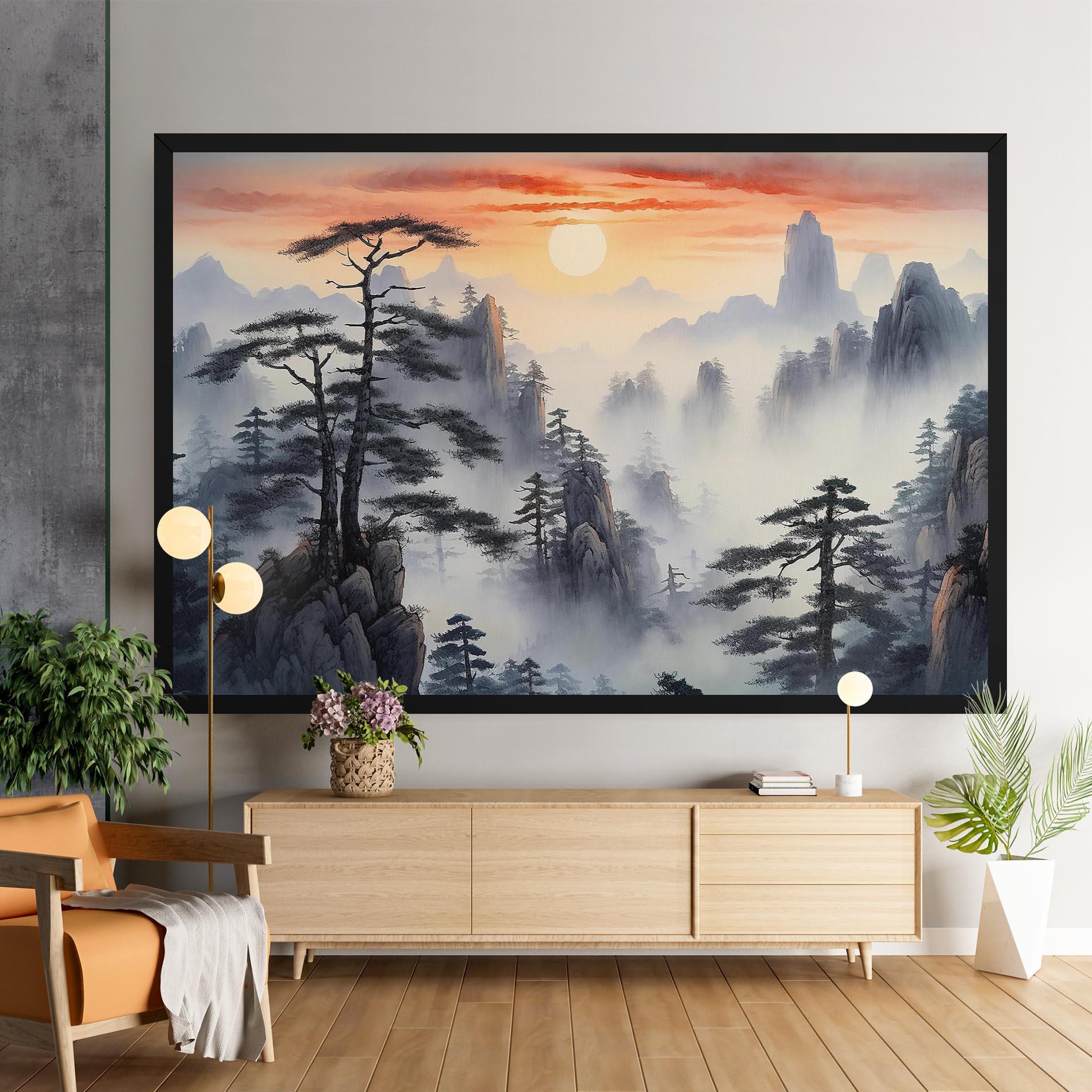 Vászonkép Fog Trees mockup 9