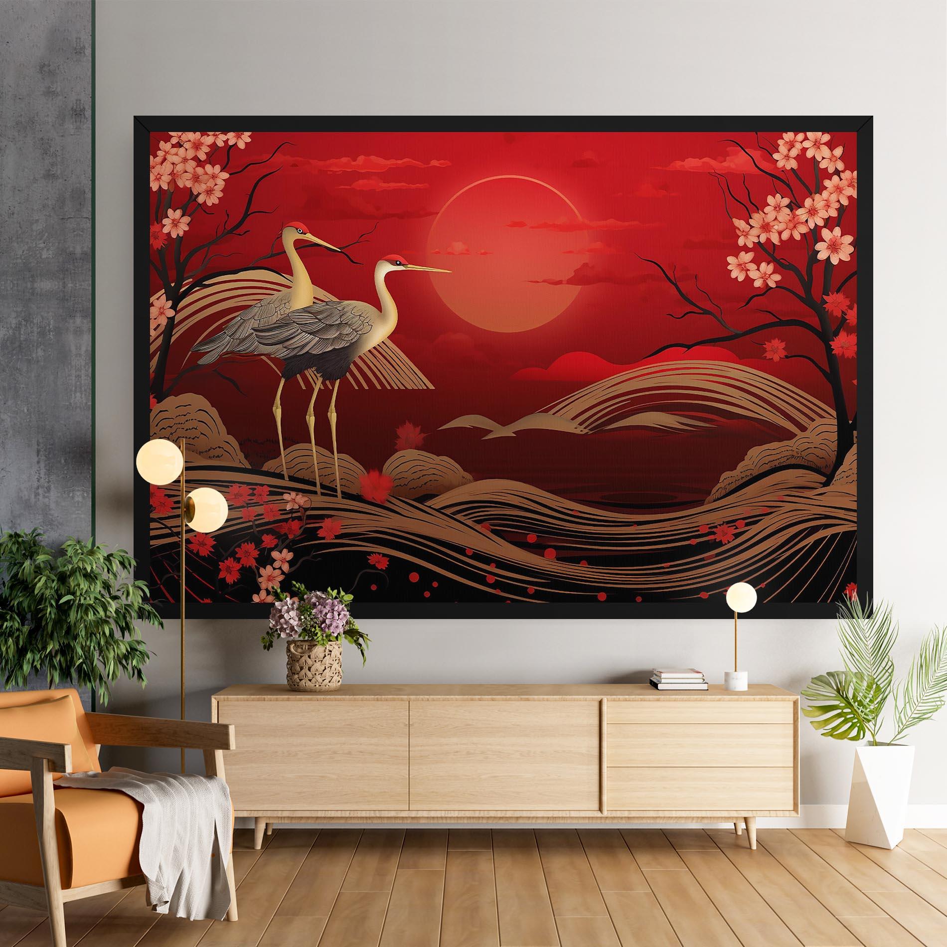 Vászonkép Gold Landscape Painting mockup 9