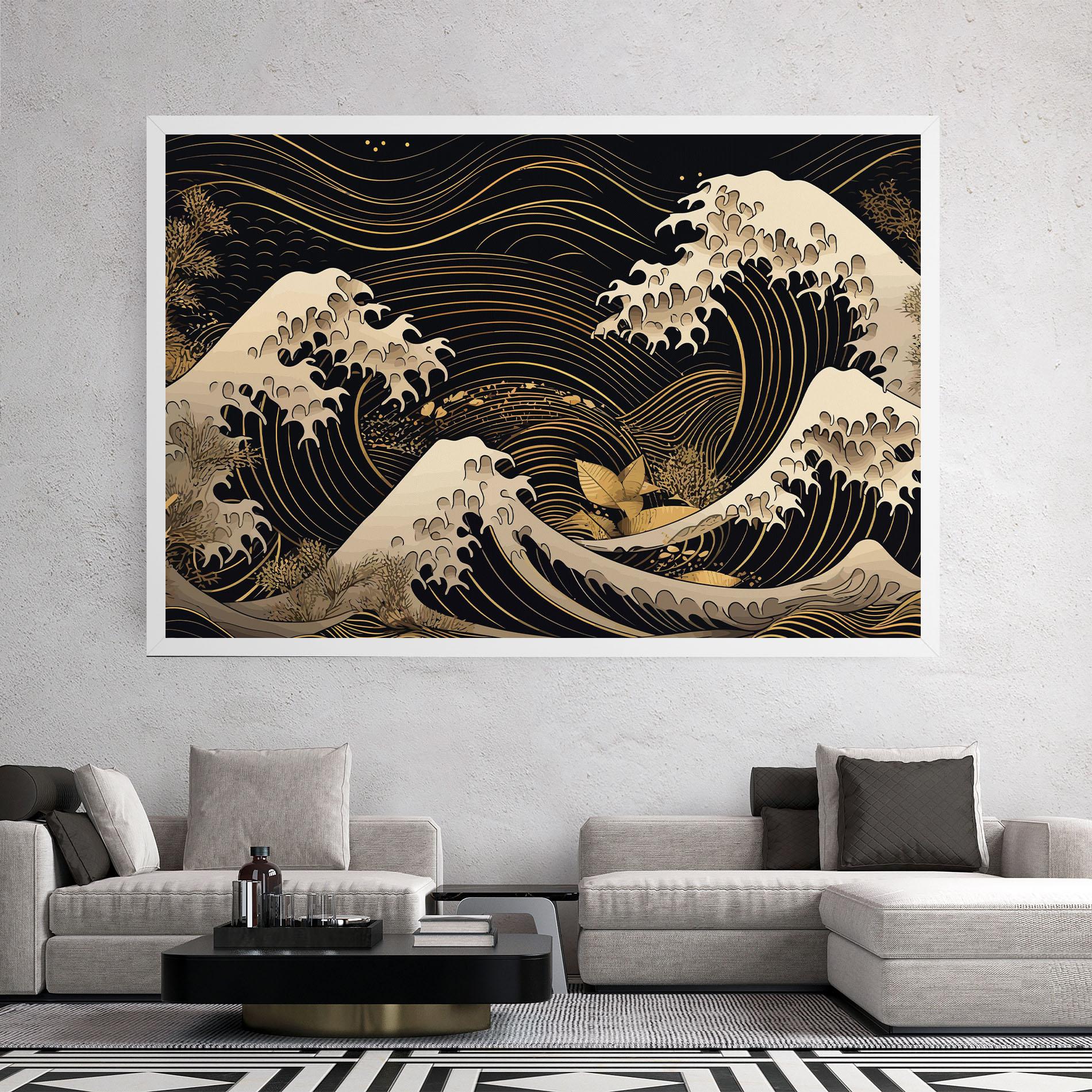 Vászonkép Asiatic Gold Wave mockup 2