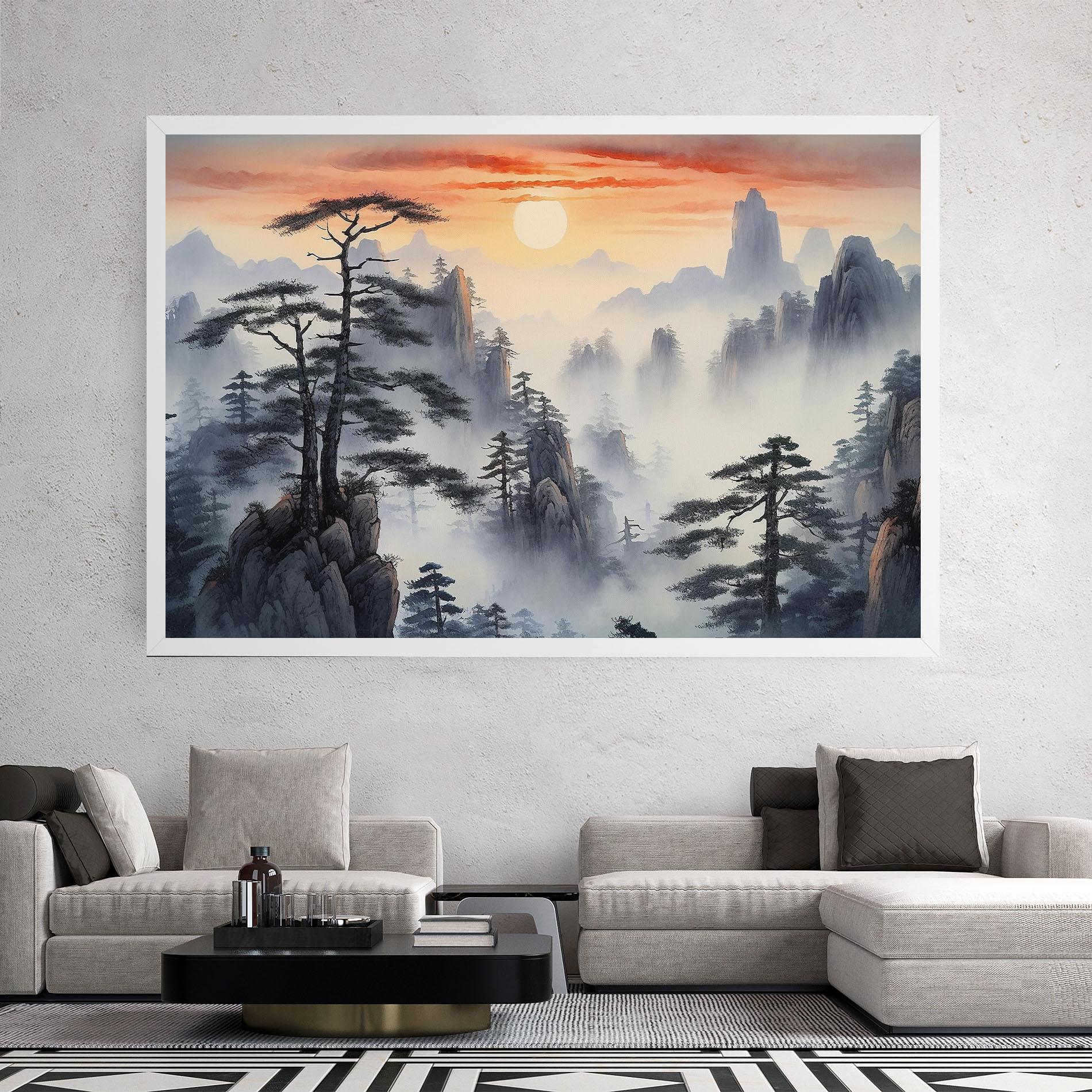 Vászonkép Fog Trees mockup 2