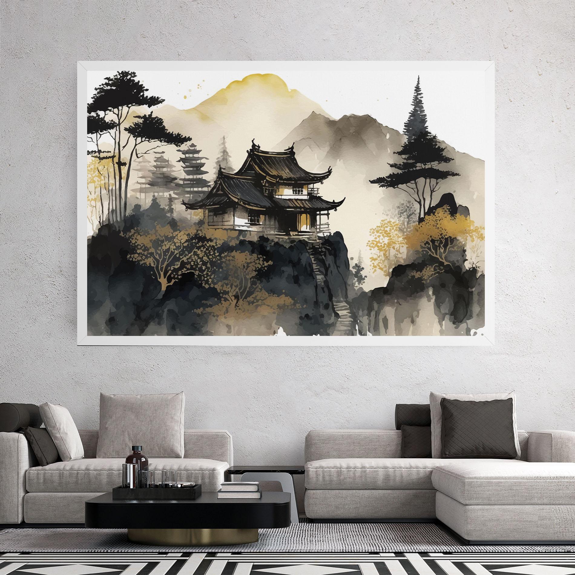 Vászonkép Japanese Temple mockup 2