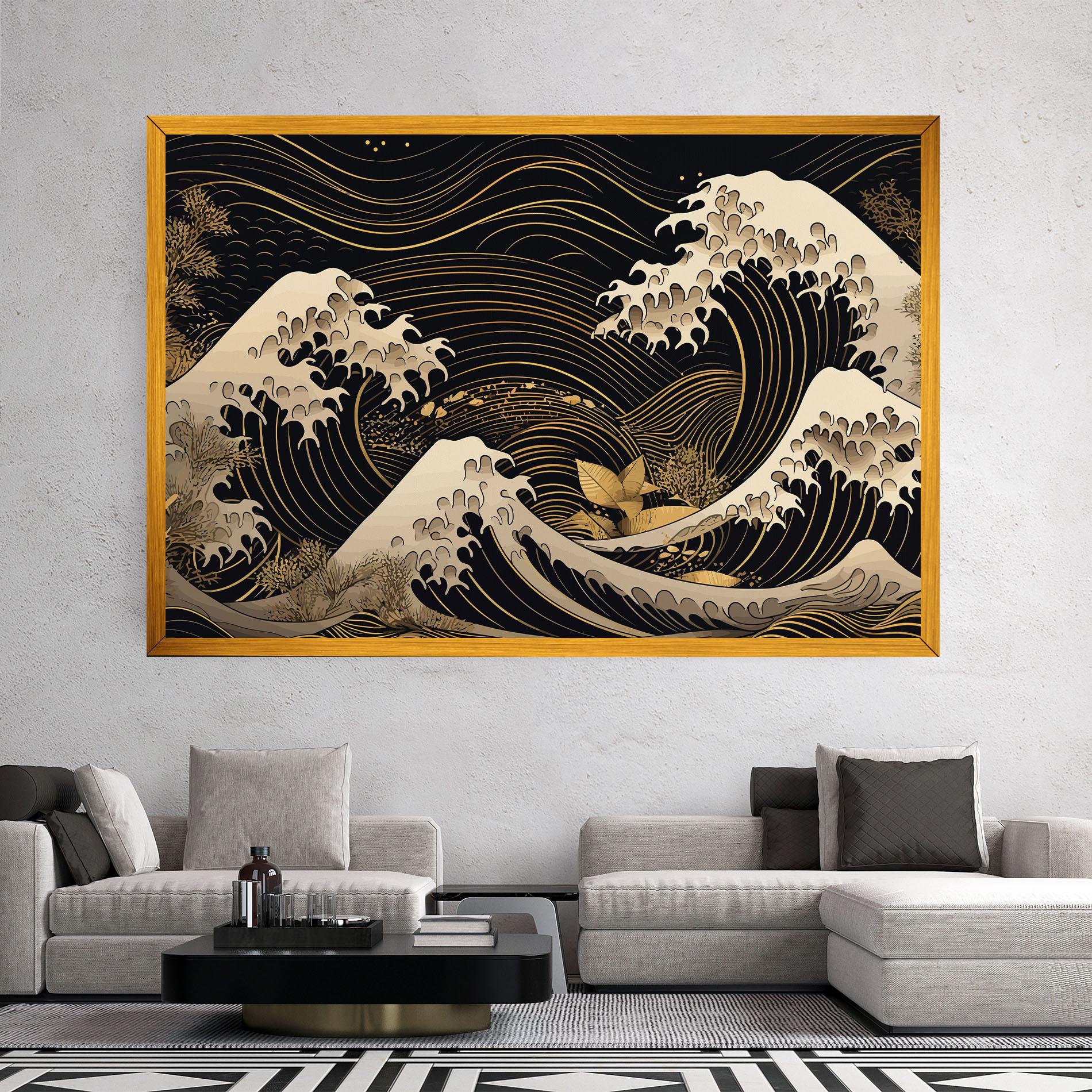 Vászonkép Asiatic Gold Wave mockup 2