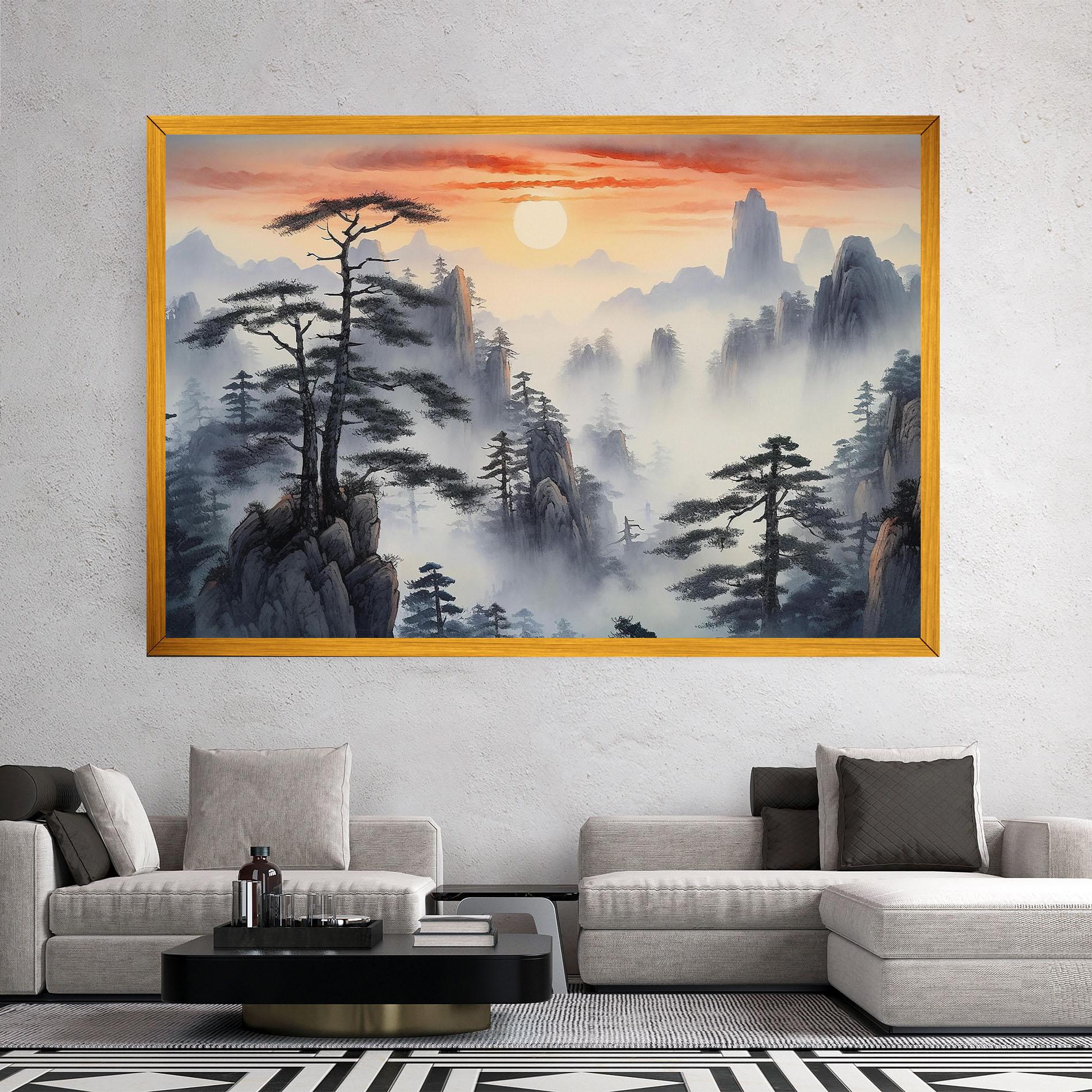 Vászonkép Fog Trees mockup 2