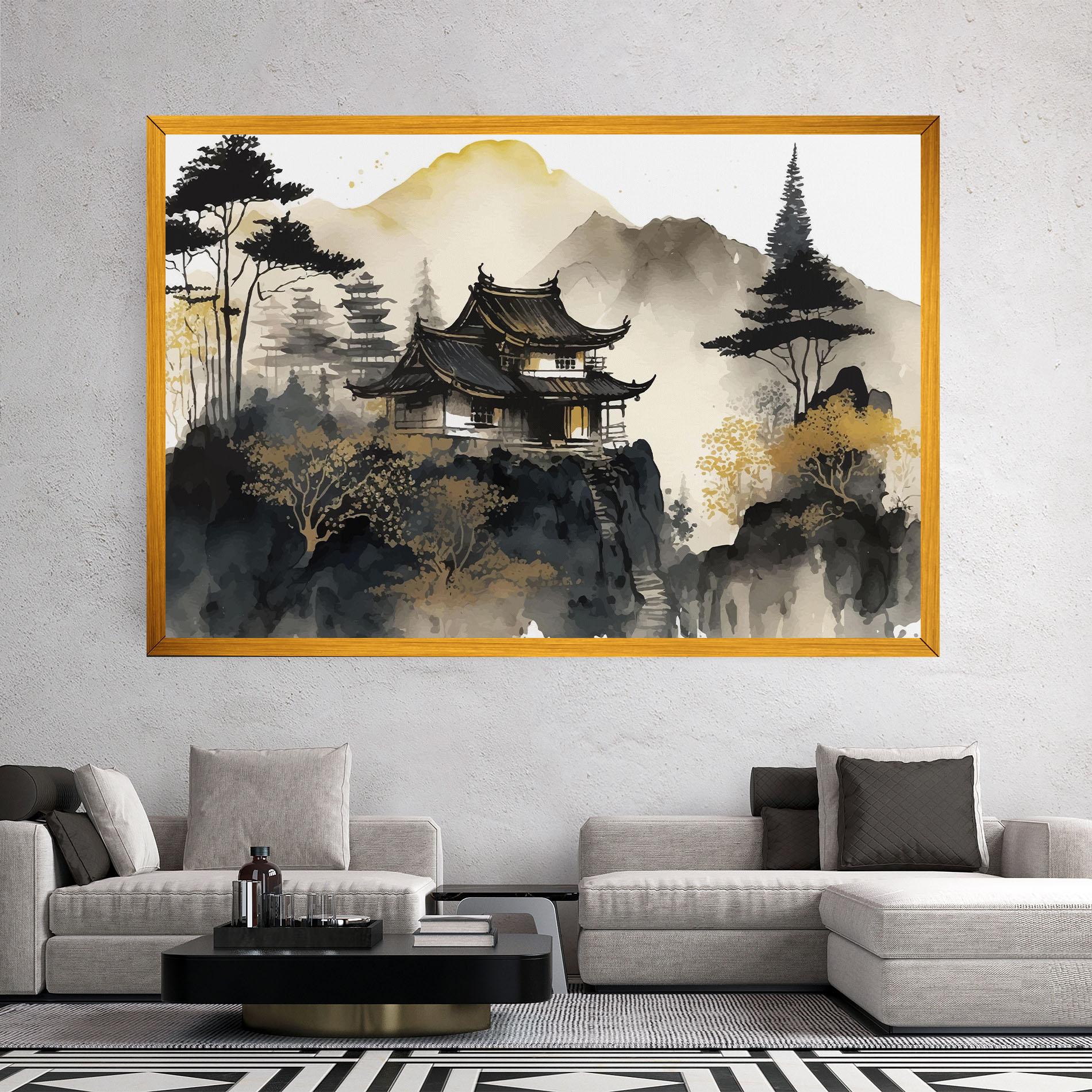 Vászonkép Japanese Temple mockup 2