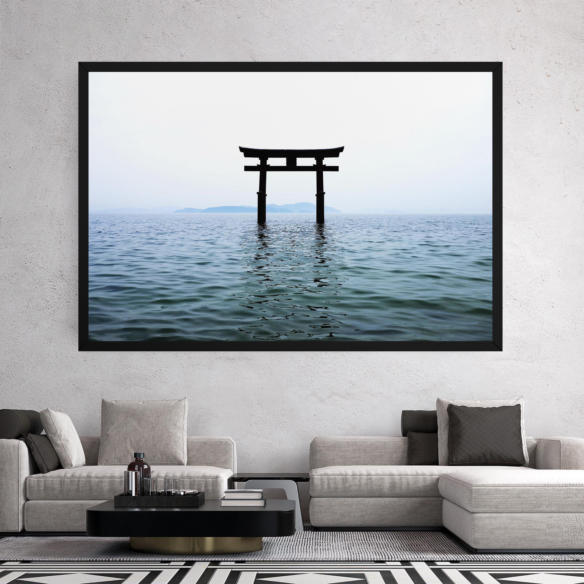 Vászonkép Japan Lake Gate mockup 2