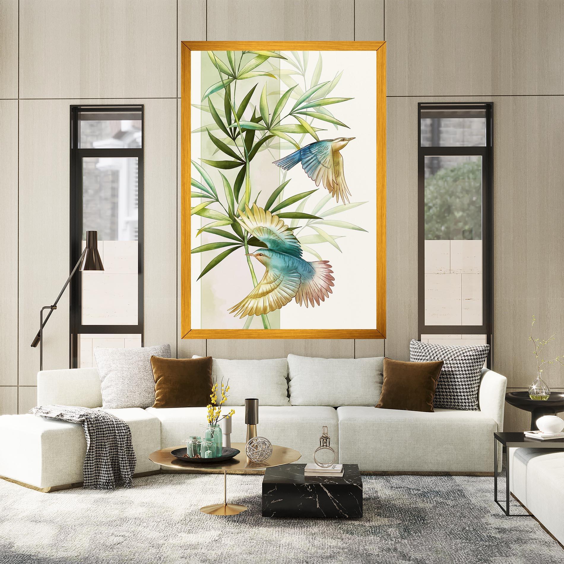 Vászonkép Asiatic Blue Birds mockup 2