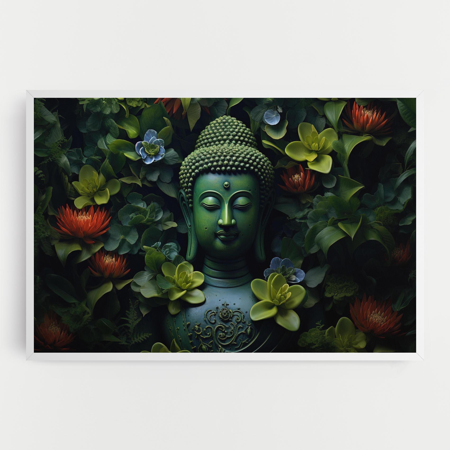 Vászonkép Blue Light Buddha mockup 0