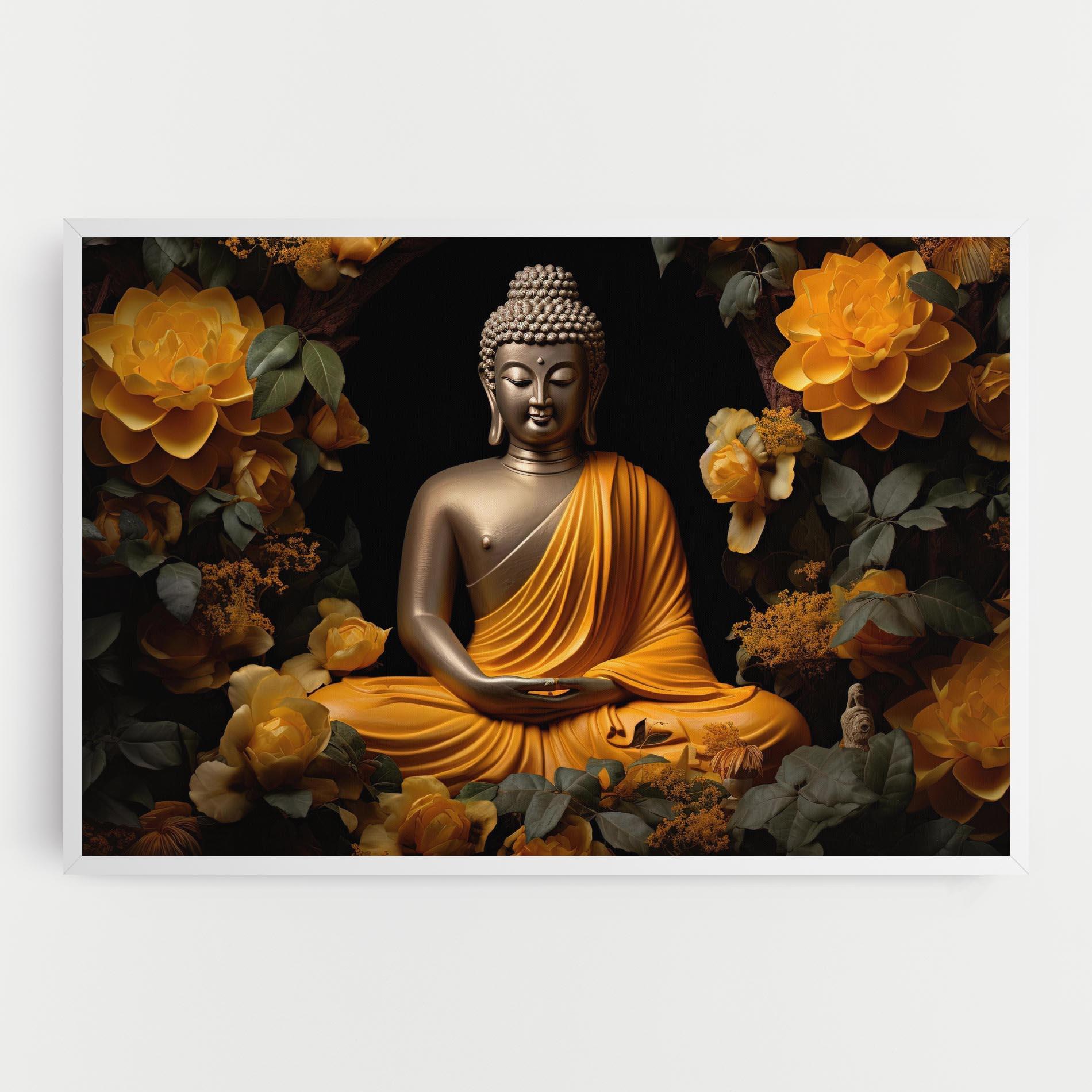Vászonkép Gold Buddha Flower mockup 0