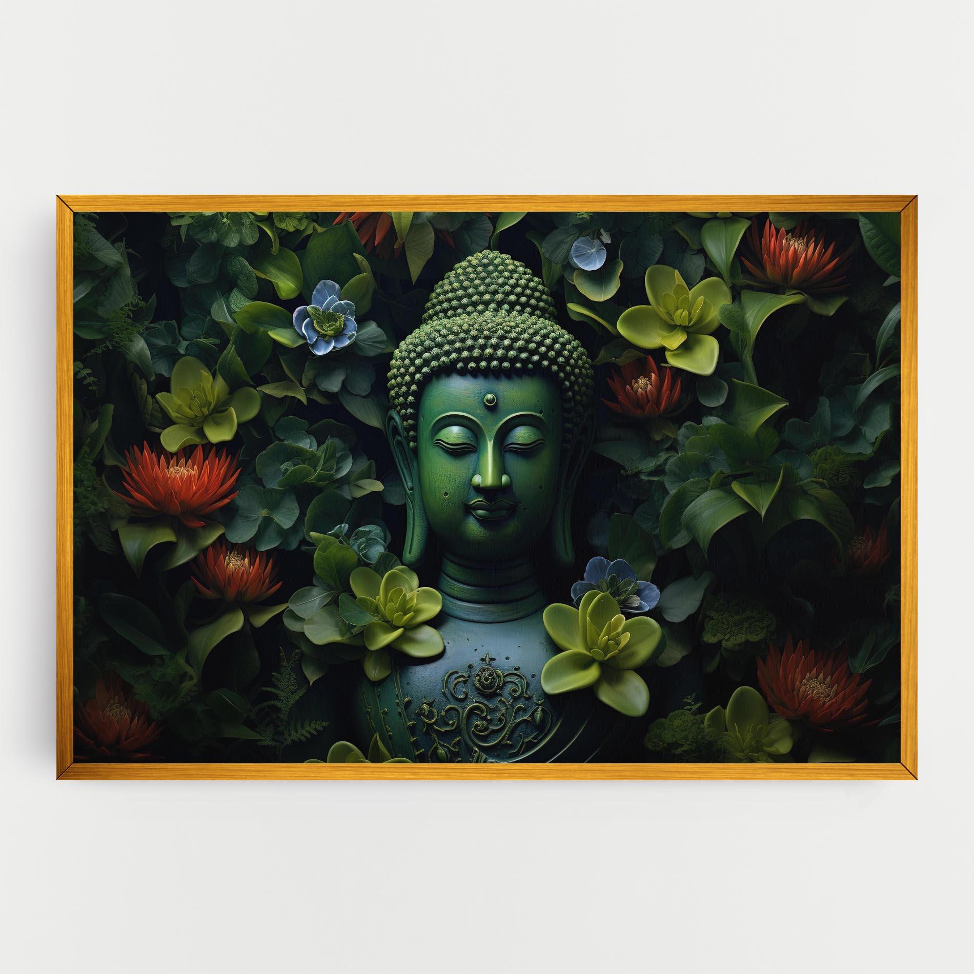 Vászonkép Blue Light Buddha mockup 0