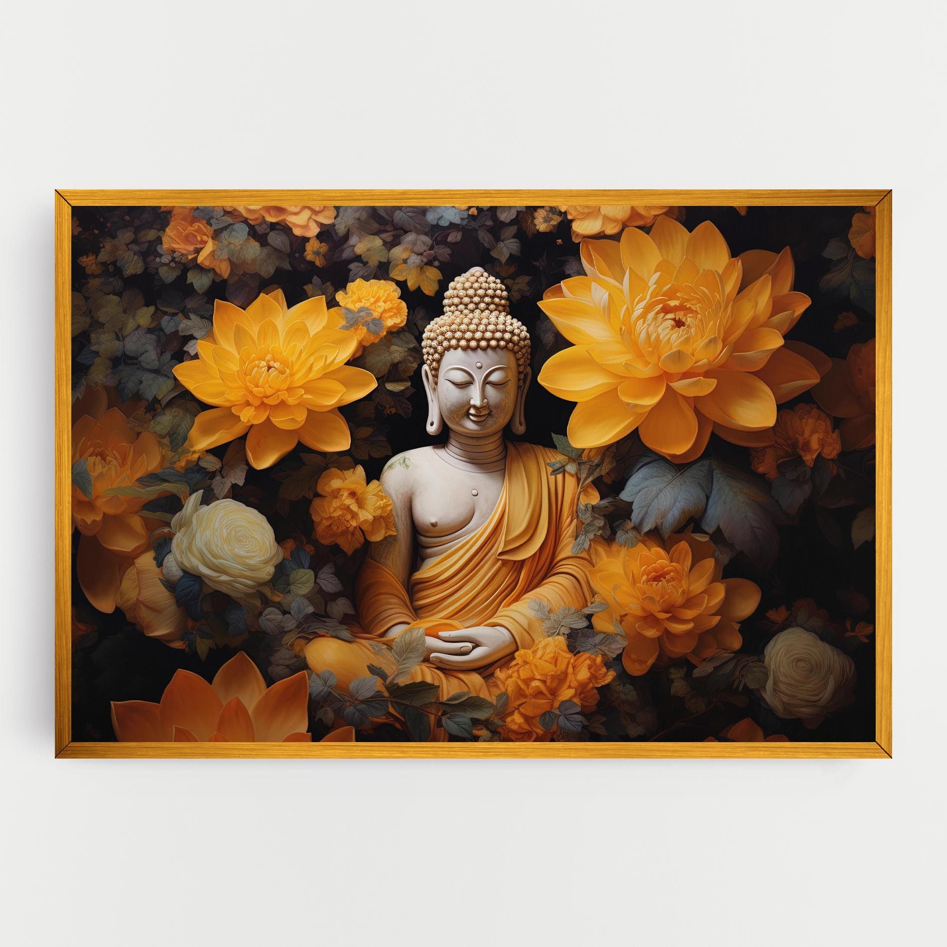 Buddha Big Flowers mockup 0