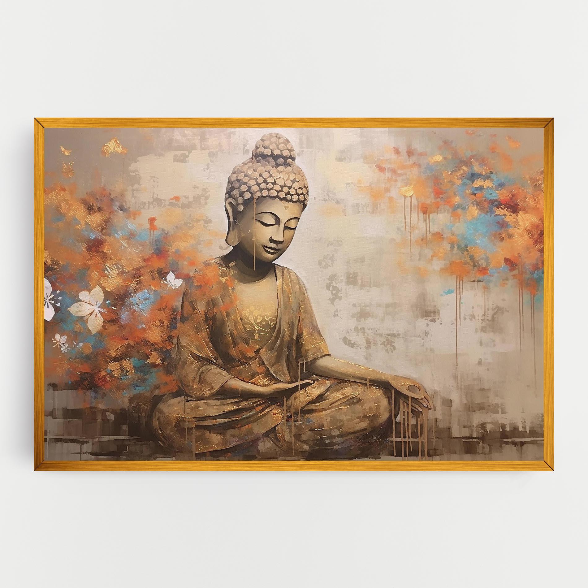 Vászonkép Buddha Cream Blue mockup 0