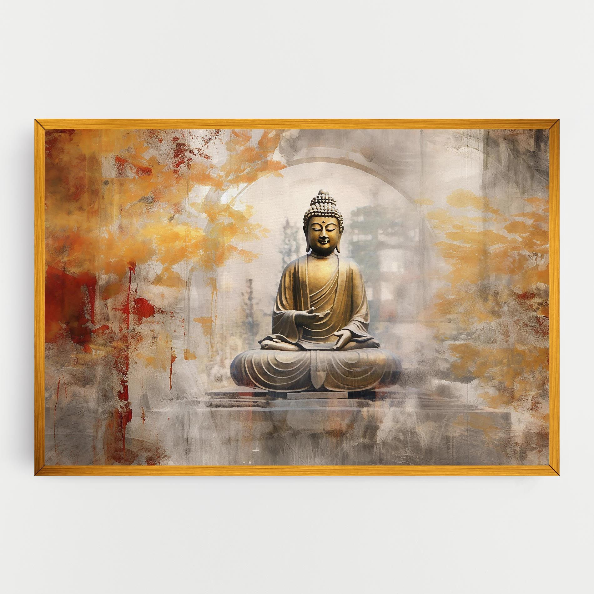 Grey Gold Buddha mockup 0
