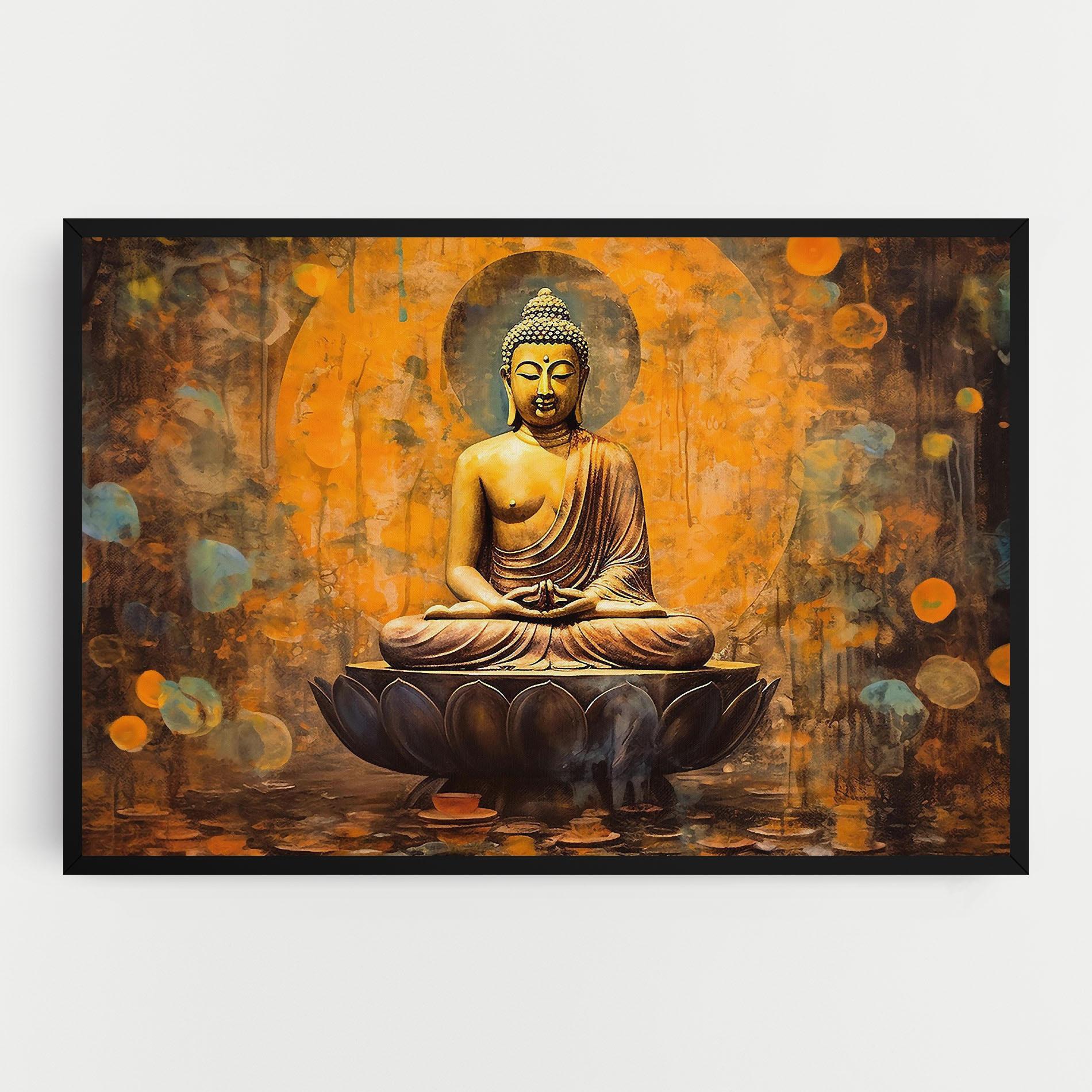 Vászonkép Buddha Floating Art mockup 0