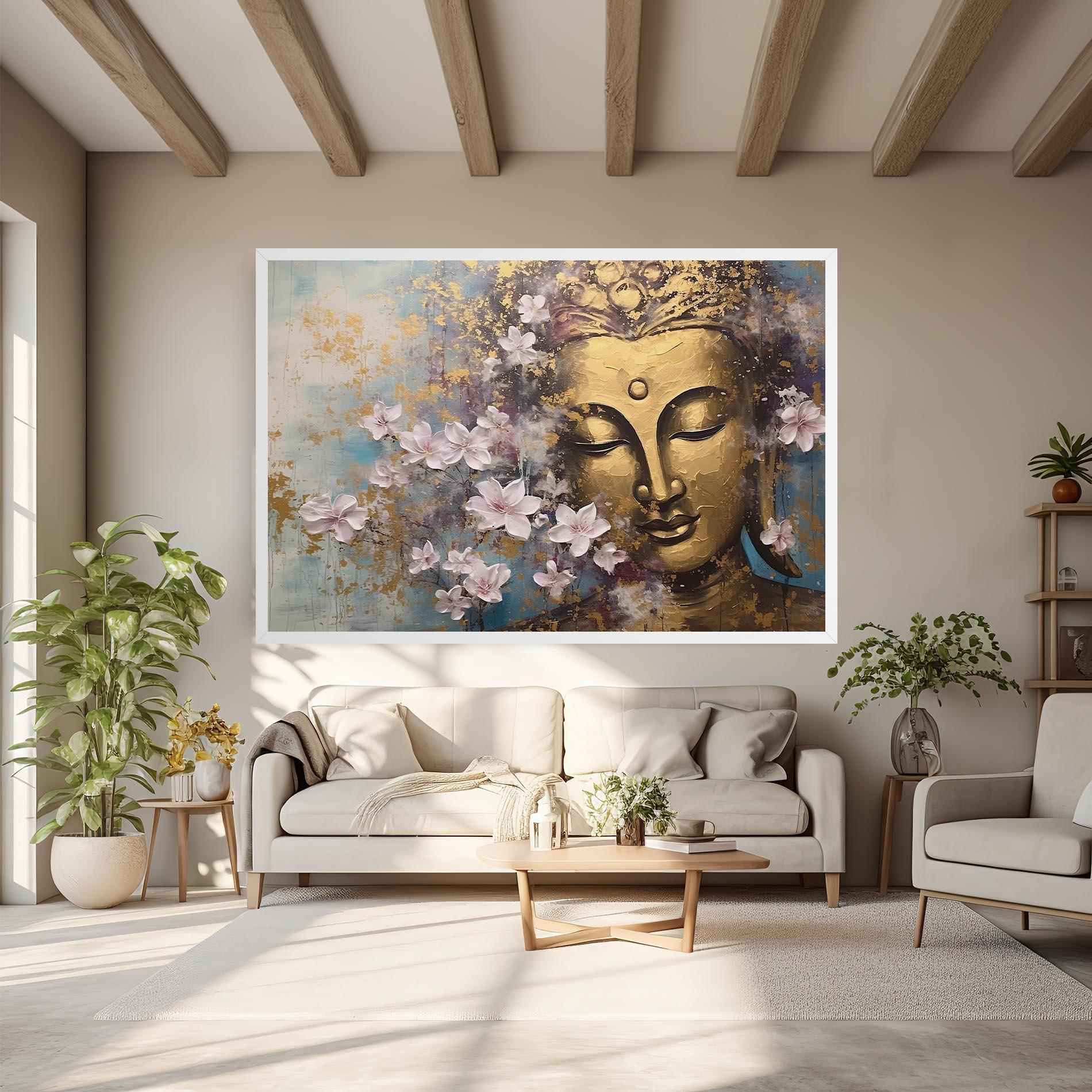 Vászonkép Abstract Buddha Plants mockup 6