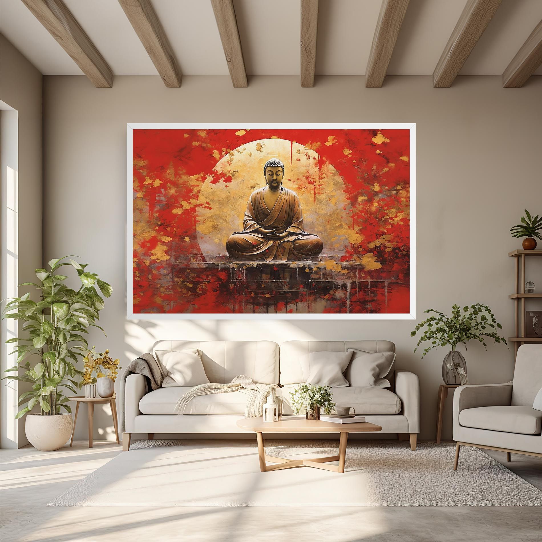 Gold Circle Buddha mockup 6