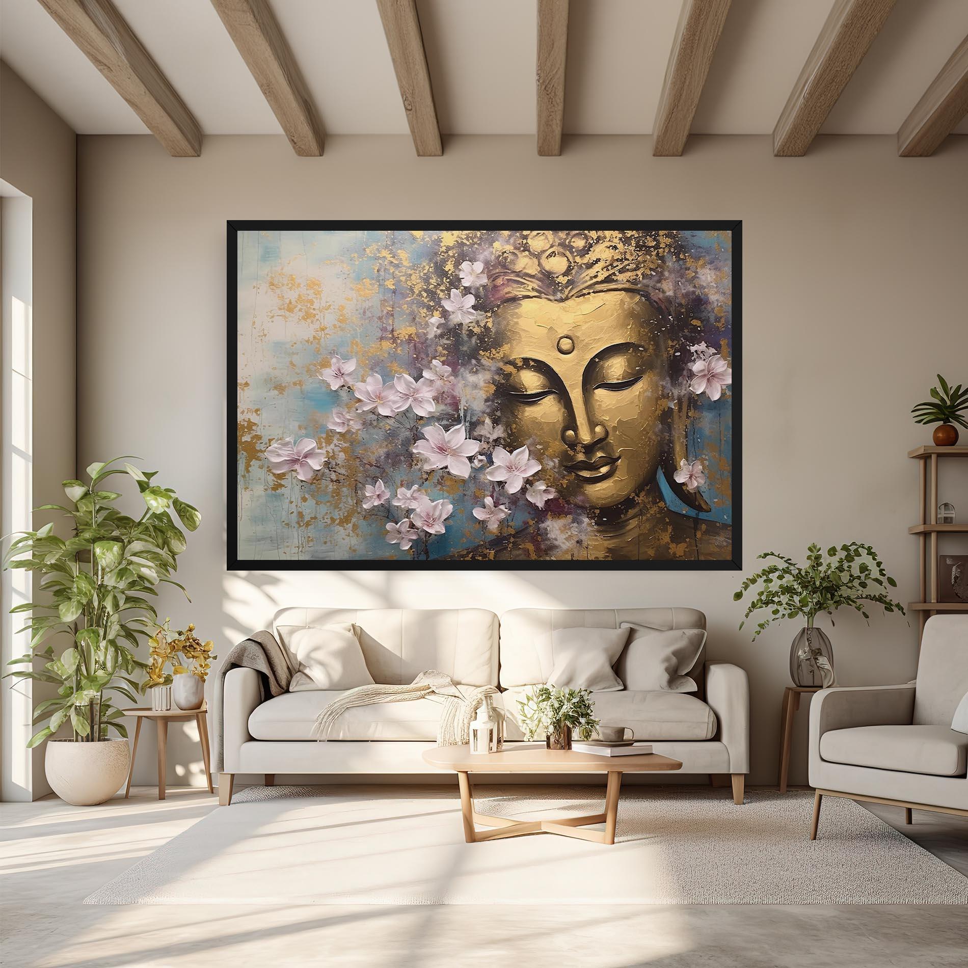 Vászonkép Abstract Buddha Plants mockup 6