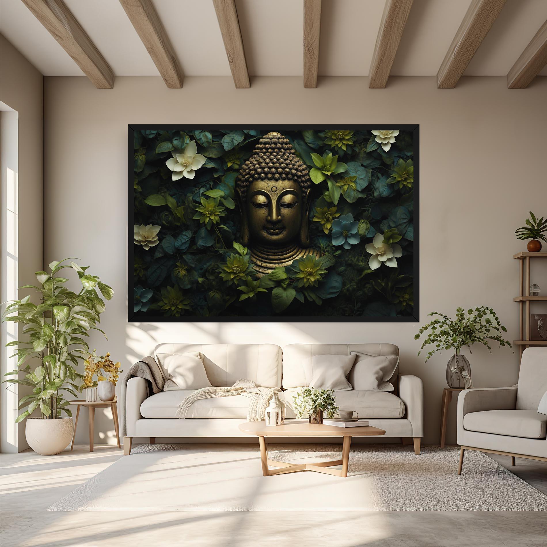 Vászonkép Lotus Flower Buddha mockup 6