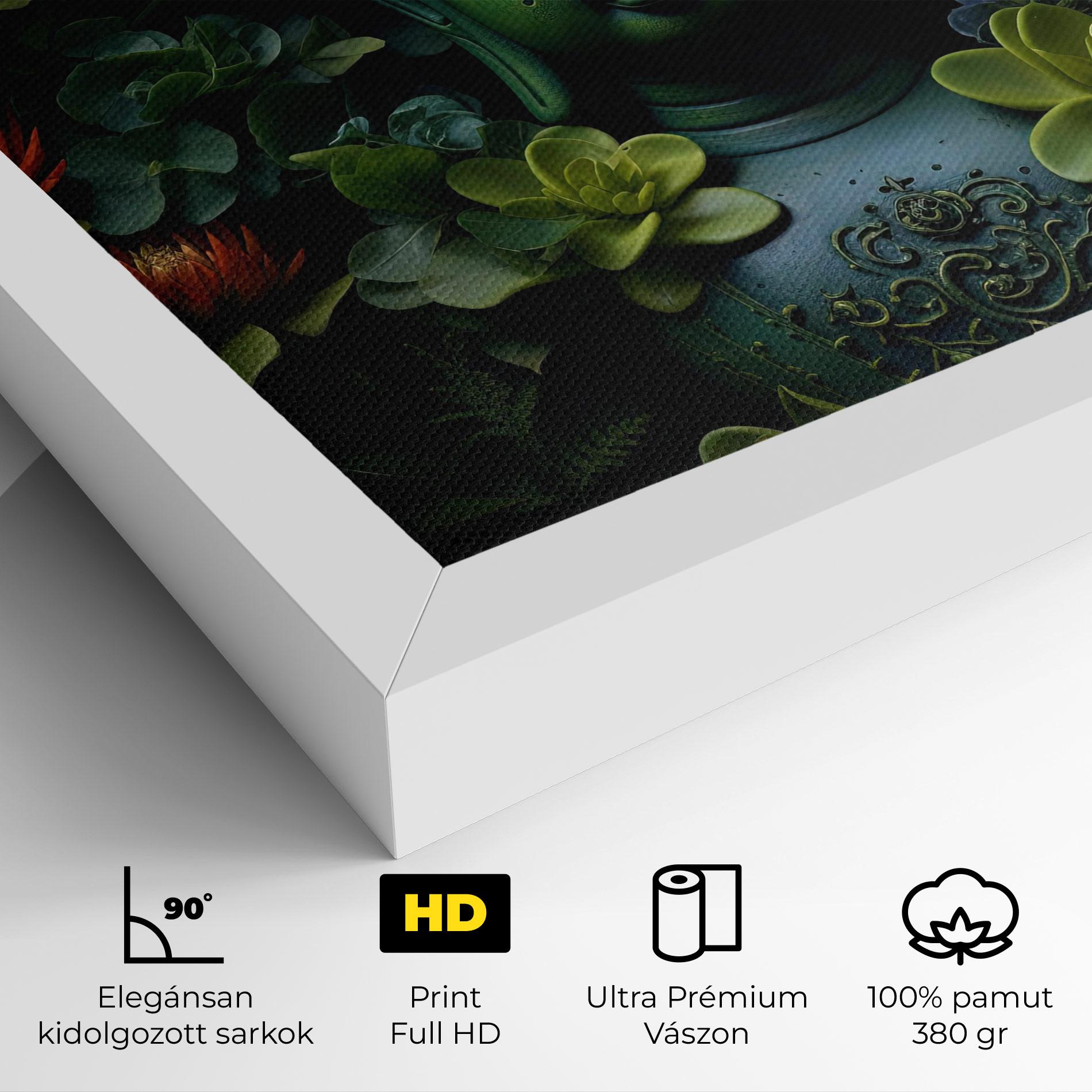 Vászonkép Blue Light Buddha mockup 4