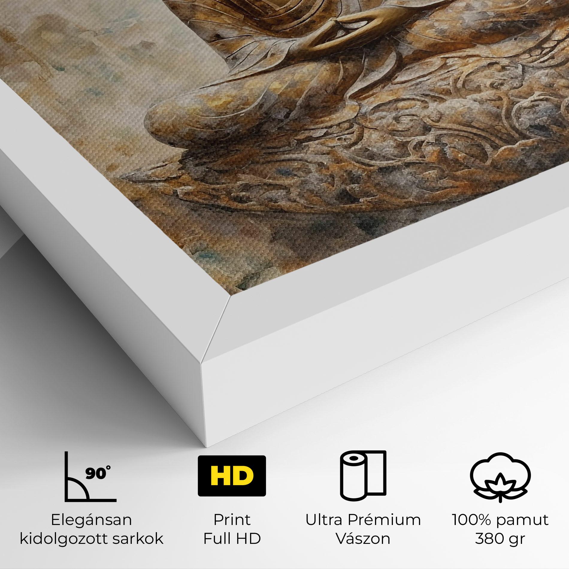 Vászonkép Cream Buddha Art mockup 4