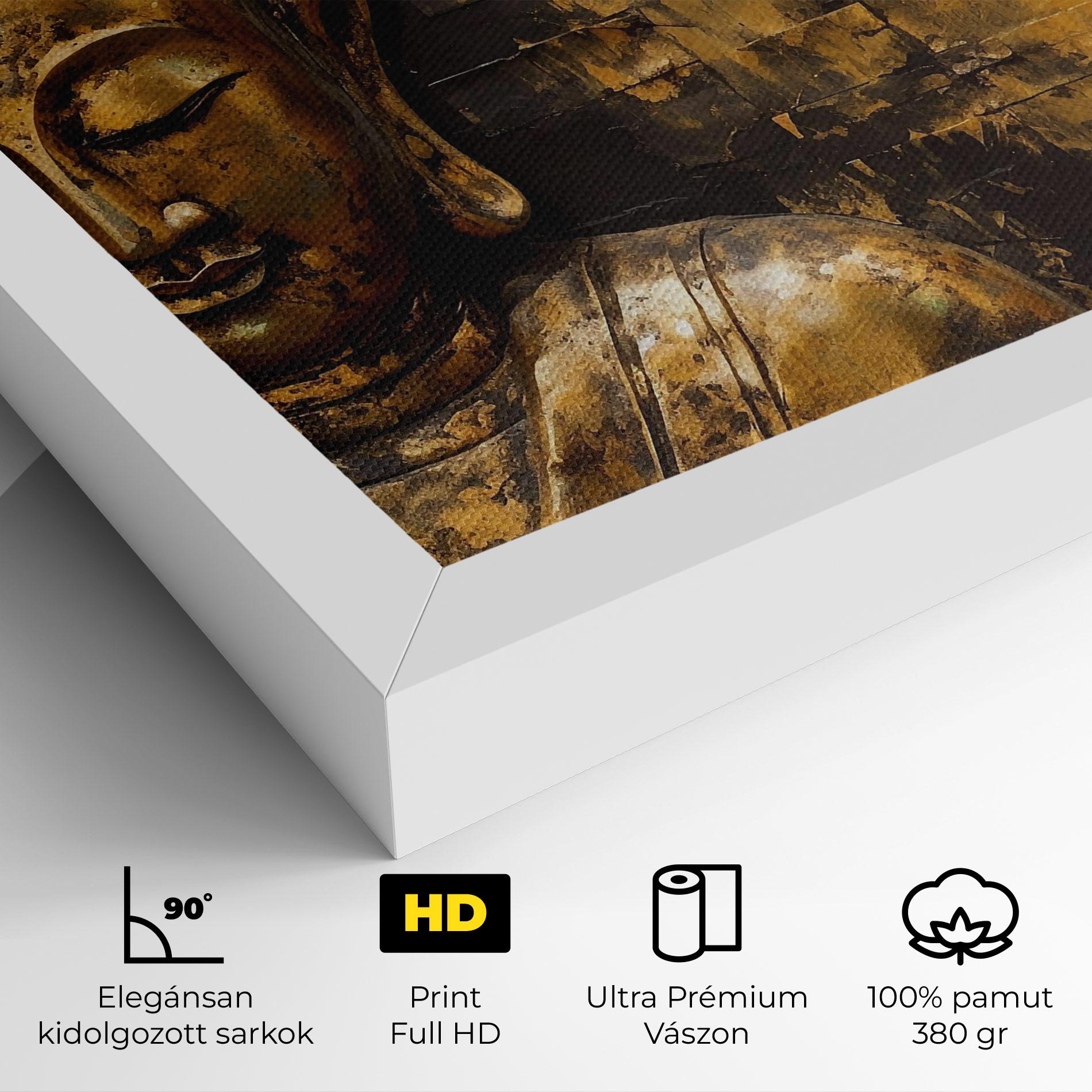 Vászonkép Gold Paint Buddha mockup 4