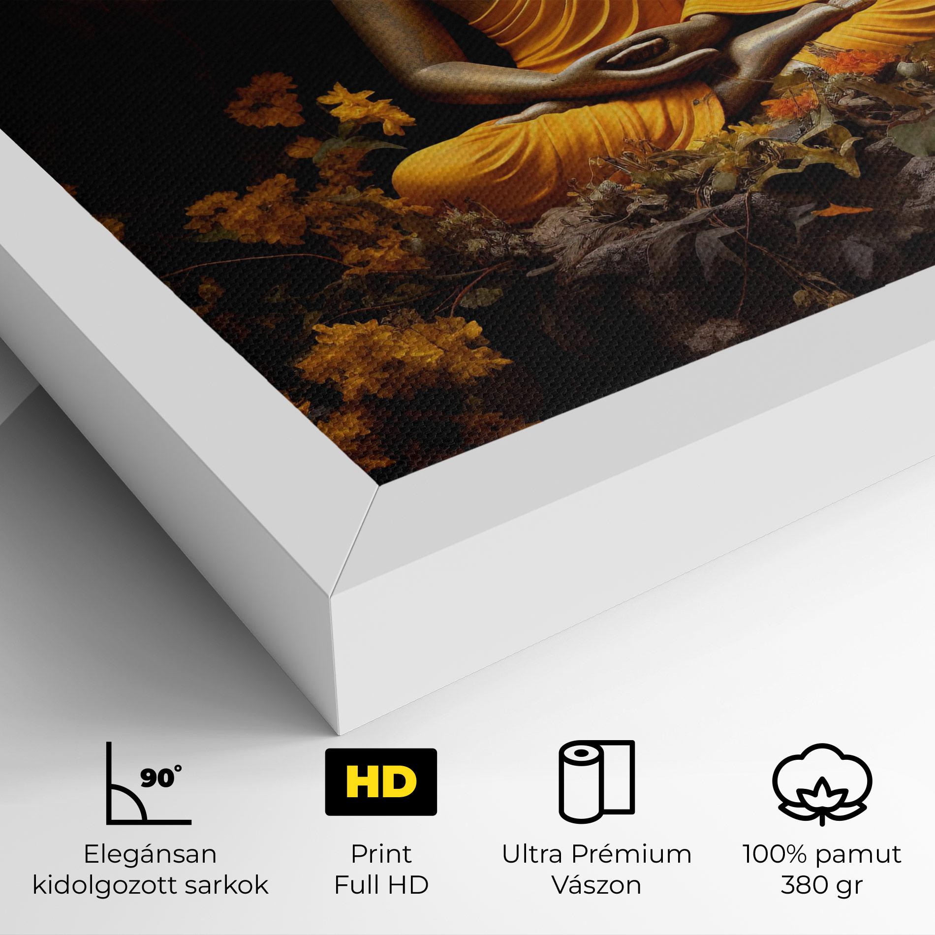 Vászonkép Yellow Light Buddha mockup 4