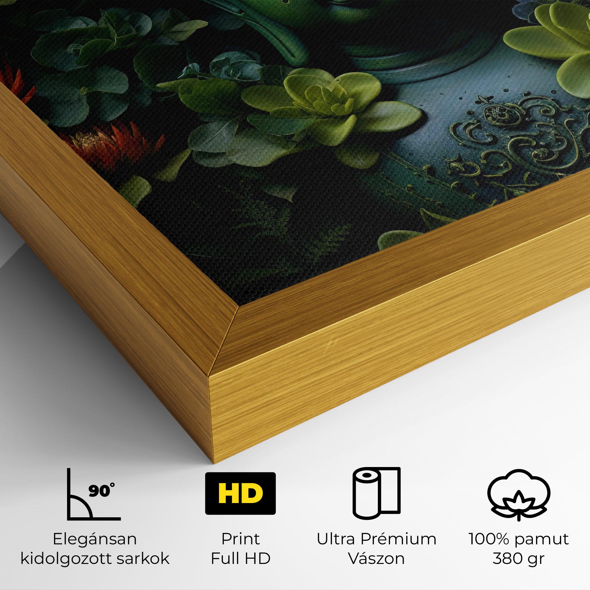 Vászonkép Blue Light Buddha mockup 4