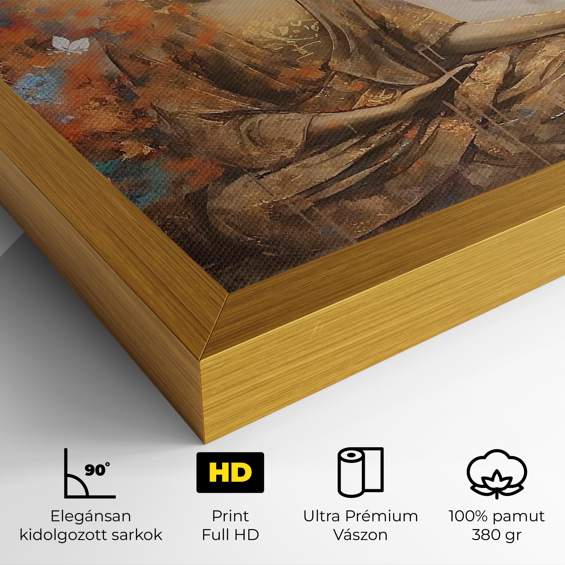 Vászonkép Buddha Cream Blue mockup 4