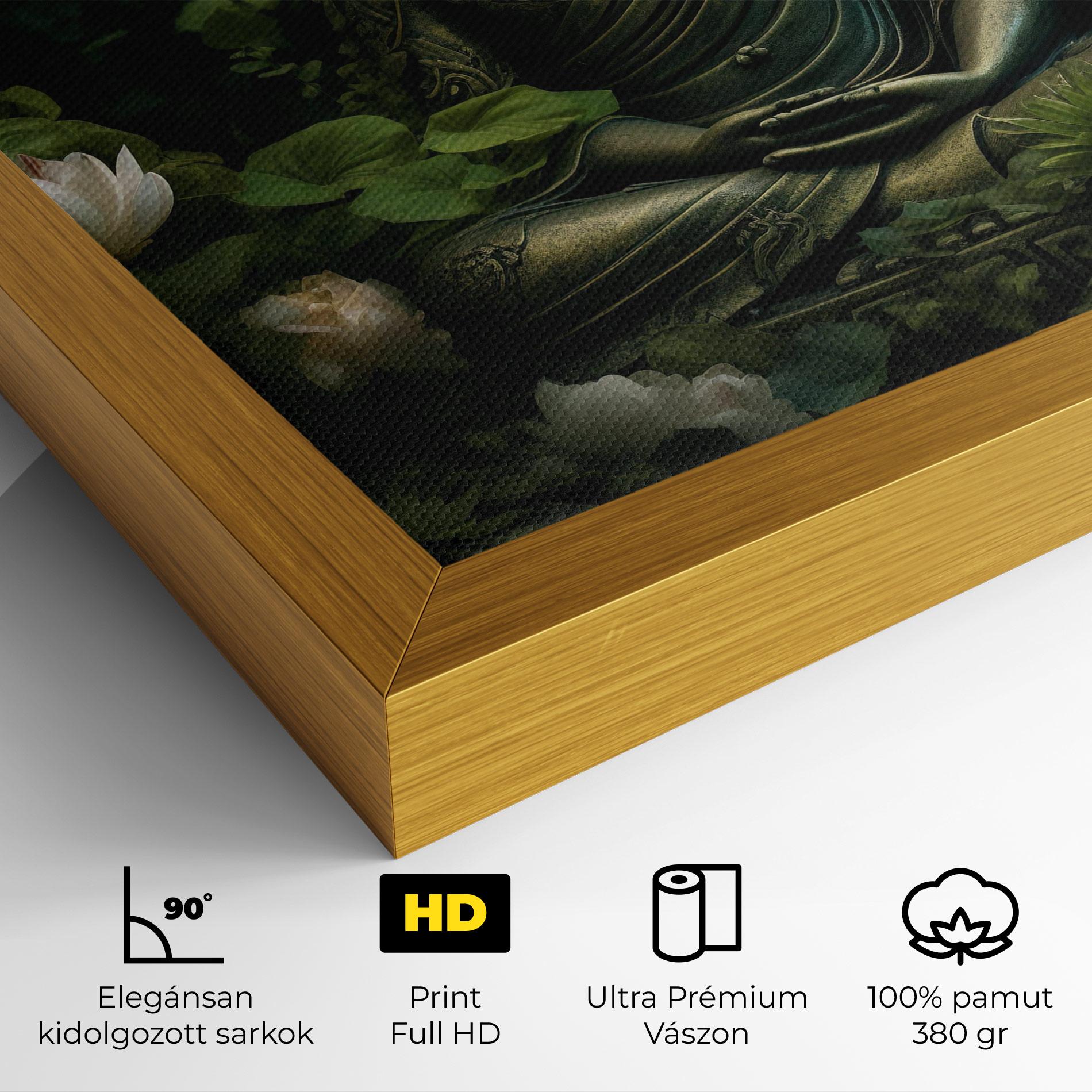 Vászonkép Buddha Lotus Flower mockup 4