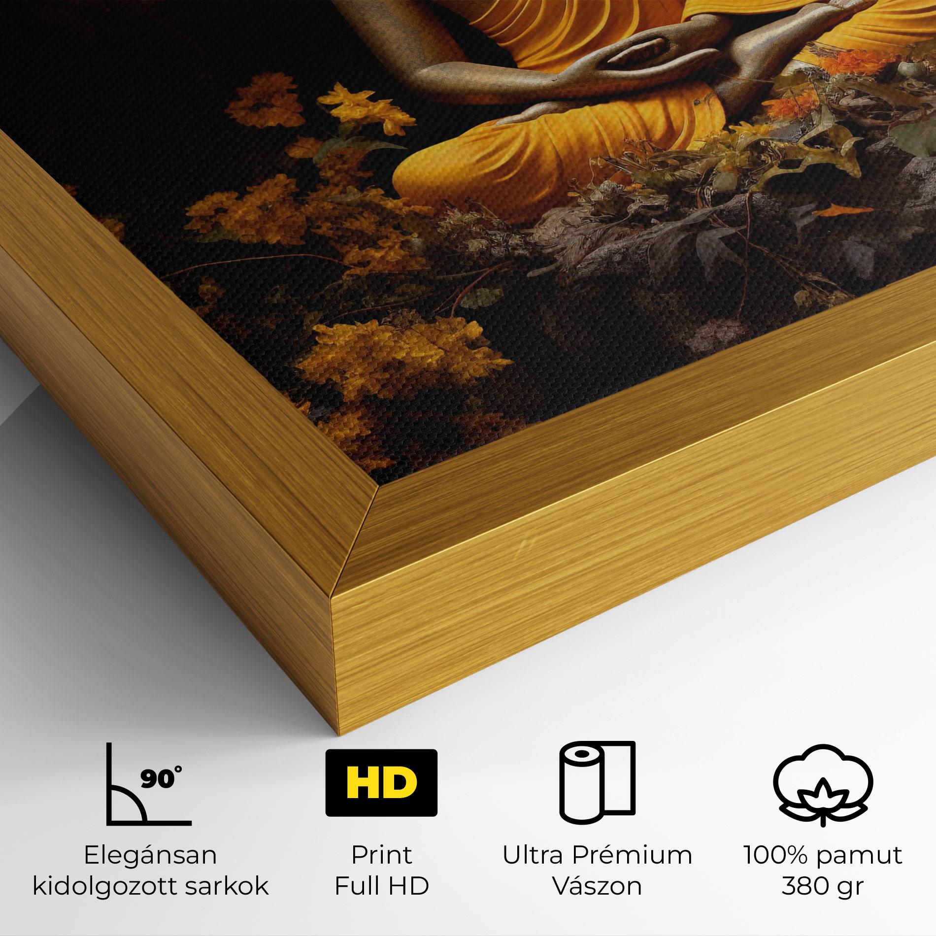 Vászonkép Yellow Light Buddha mockup 4