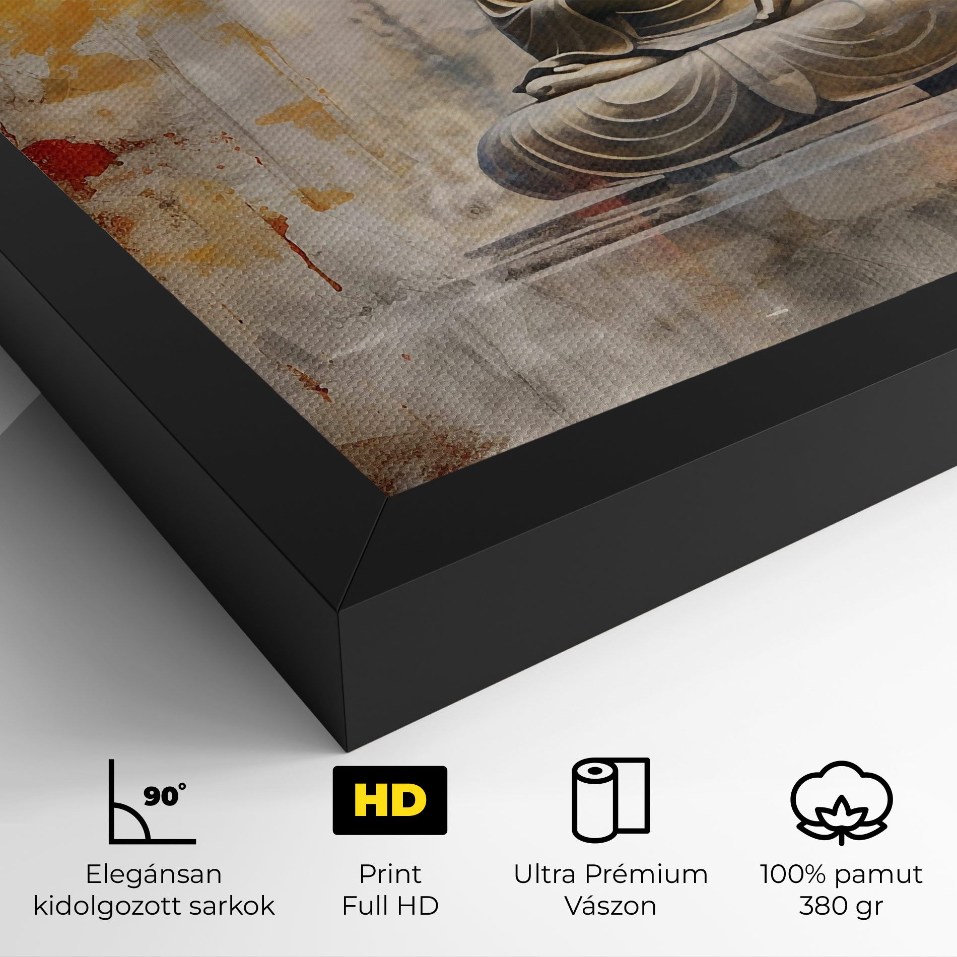 Grey Gold Buddha mockup 4
