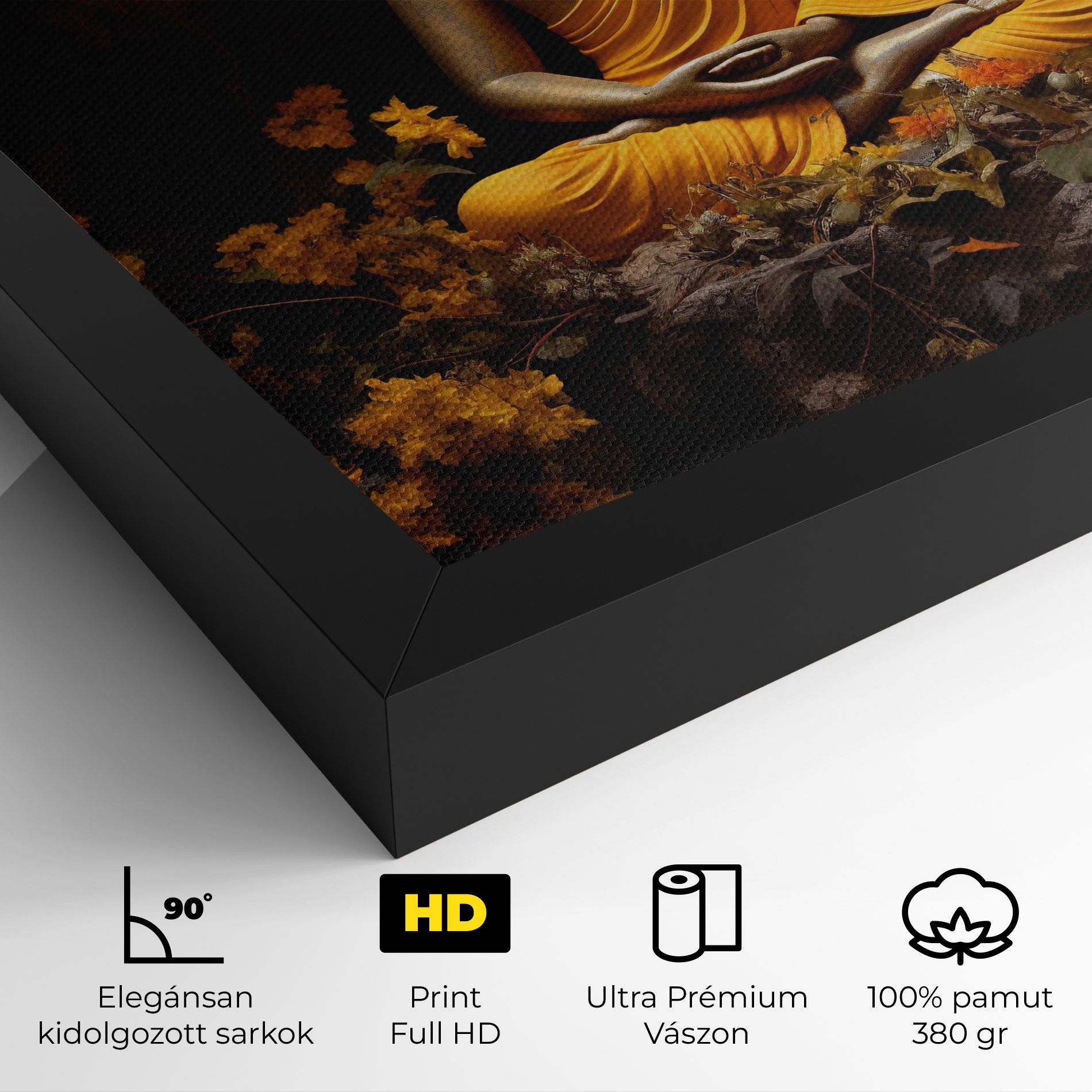 Yellow Light Buddha mockup 4