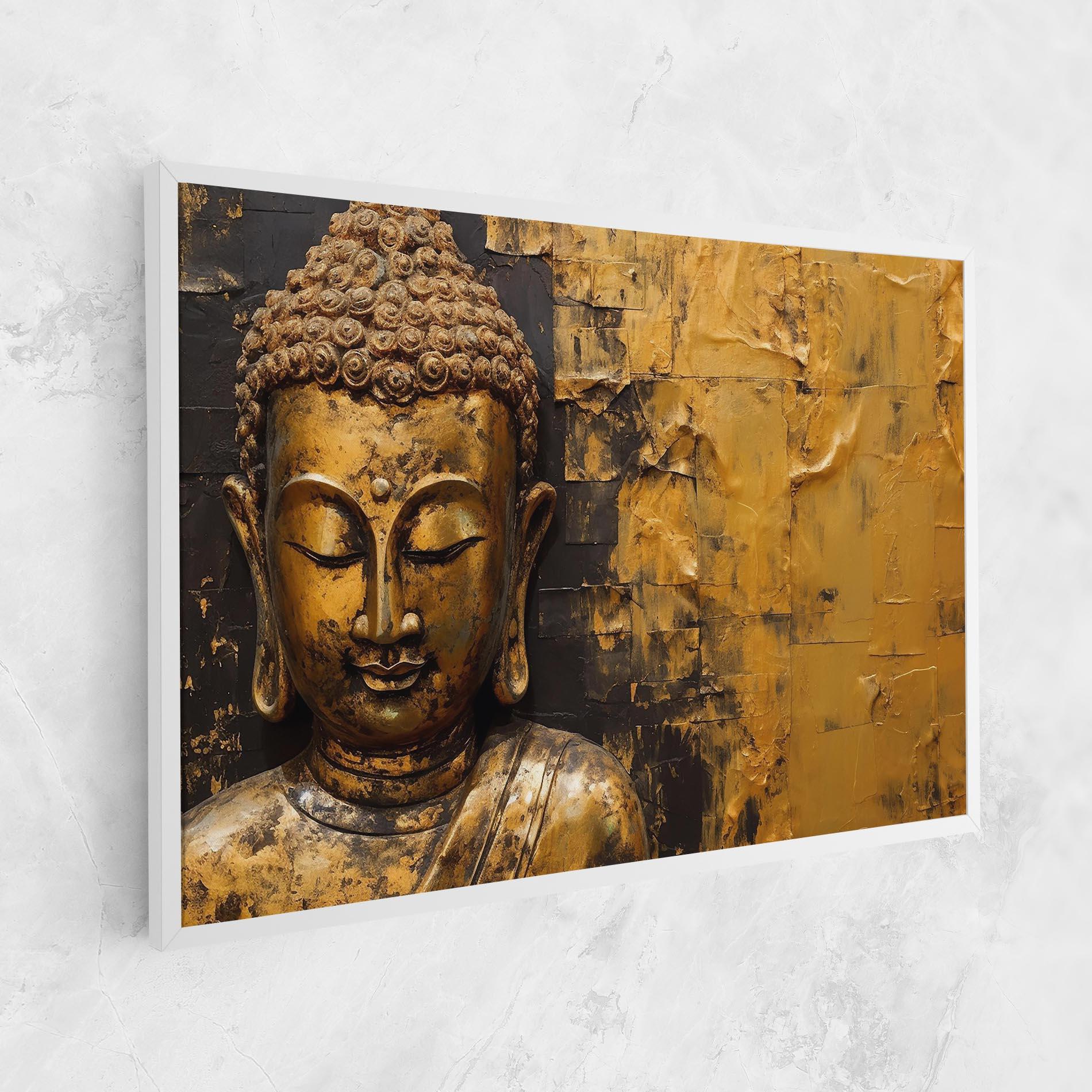Vászonkép Gold Paint Buddha mockup 1