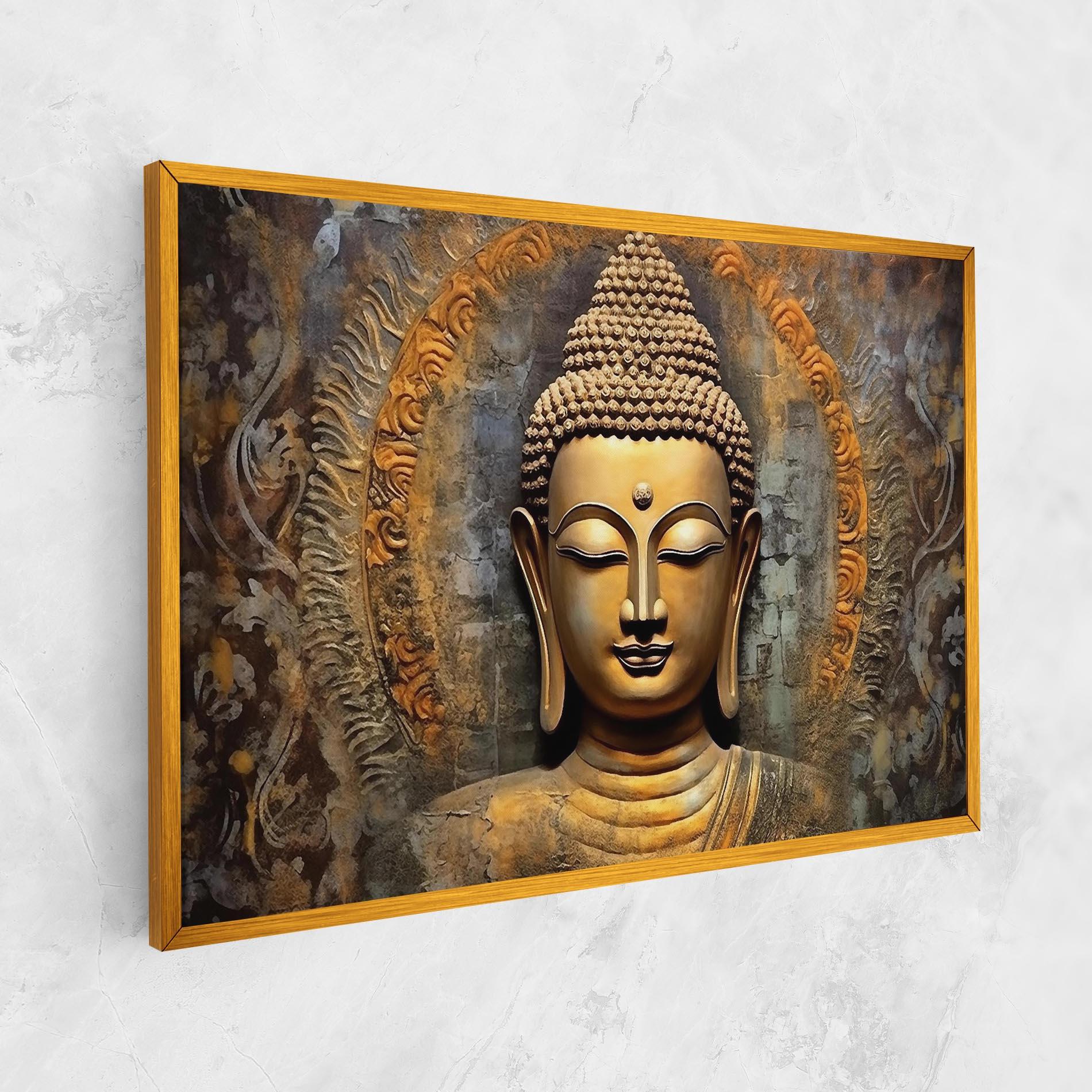 Vászonkép Buddha 3d Head mockup 1