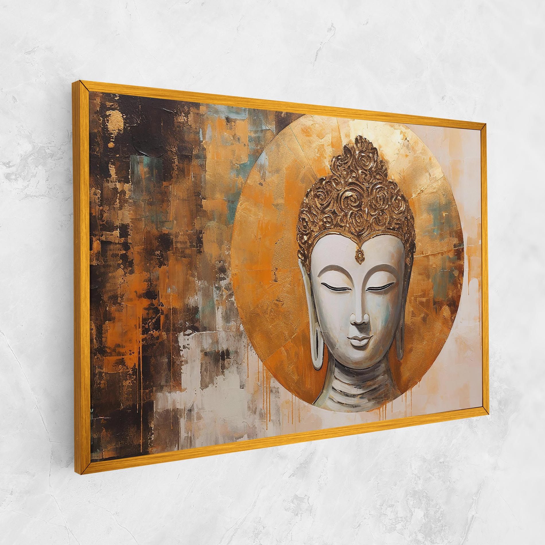 Cream Circle Buddha mockup 1
