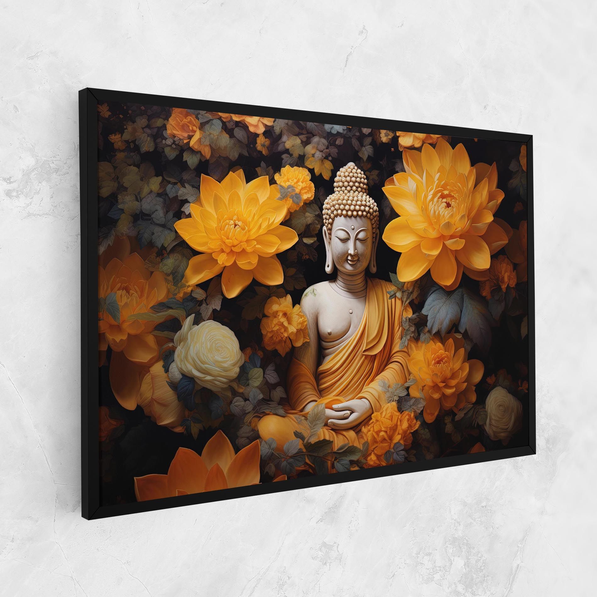 Buddha Big Flowers mockup 1