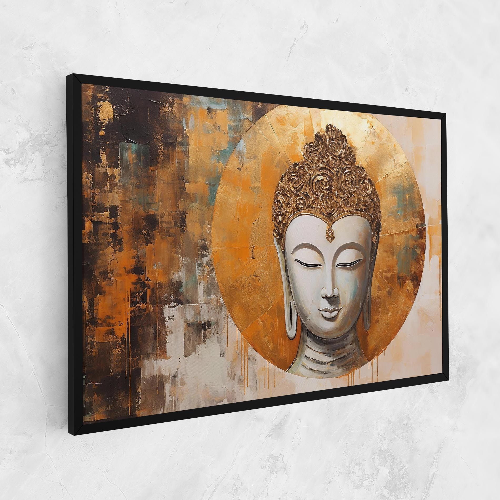 Cream Circle Buddha mockup 1