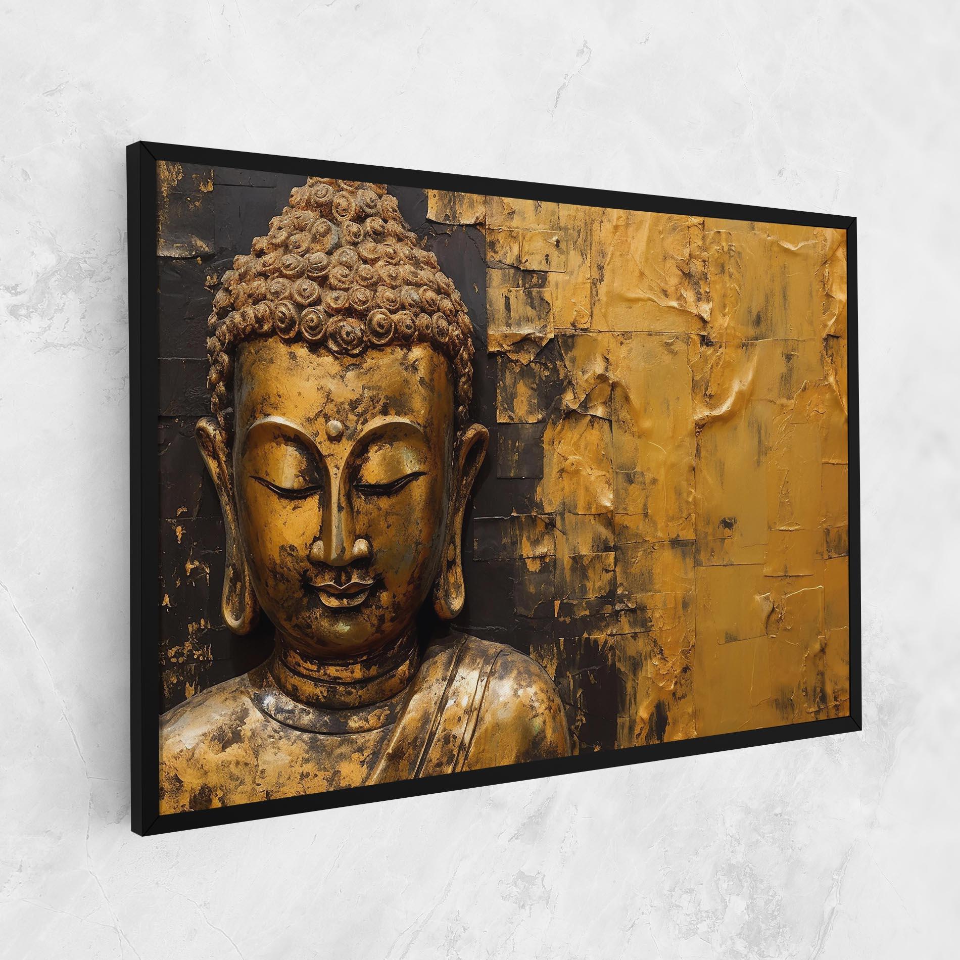 Vászonkép Gold Paint Buddha mockup 1