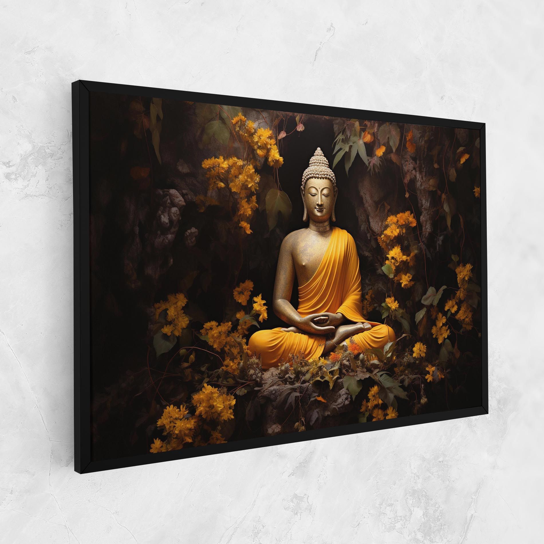 Yellow Light Buddha mockup 1
