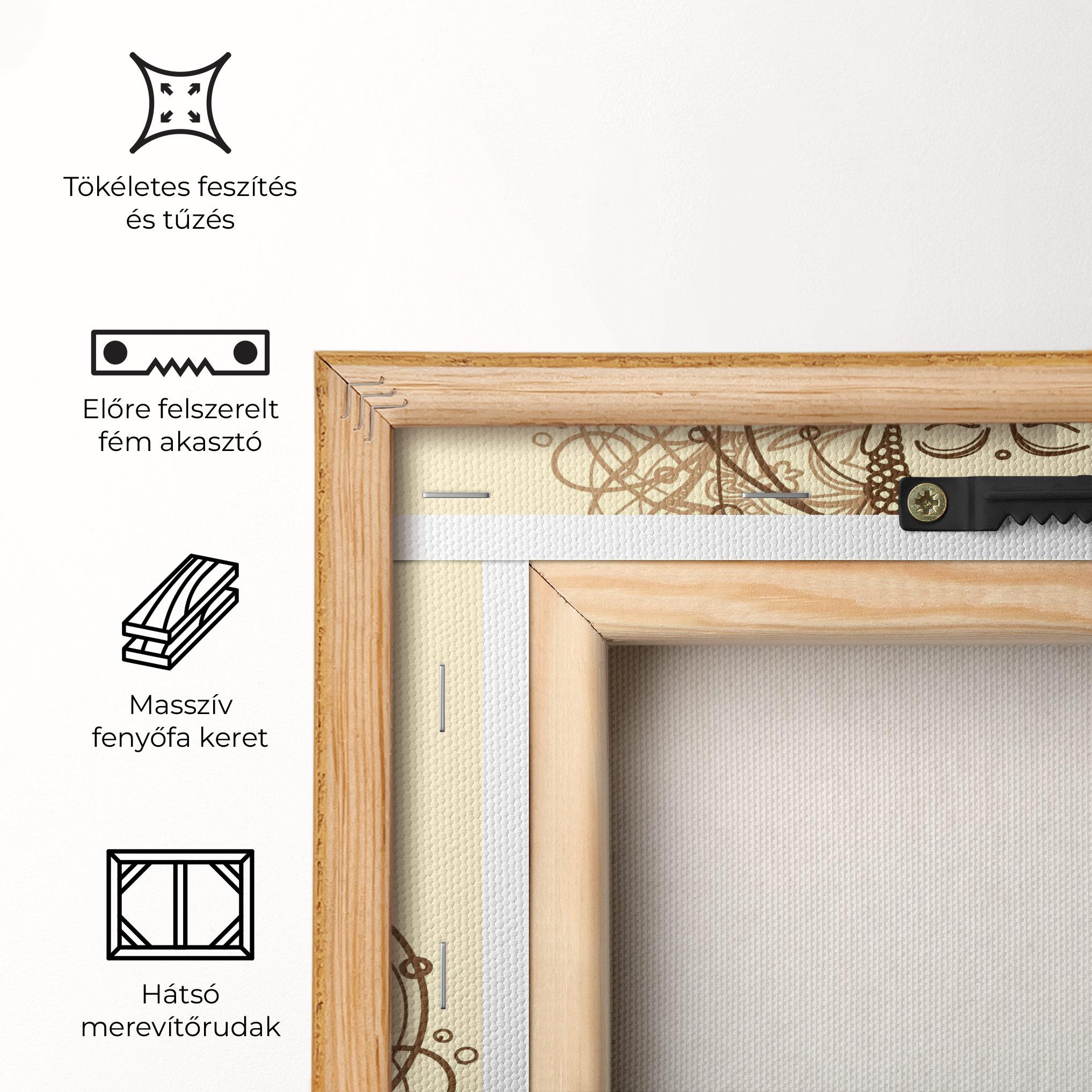Vászonkép Brown Line Buddha mockup 5
