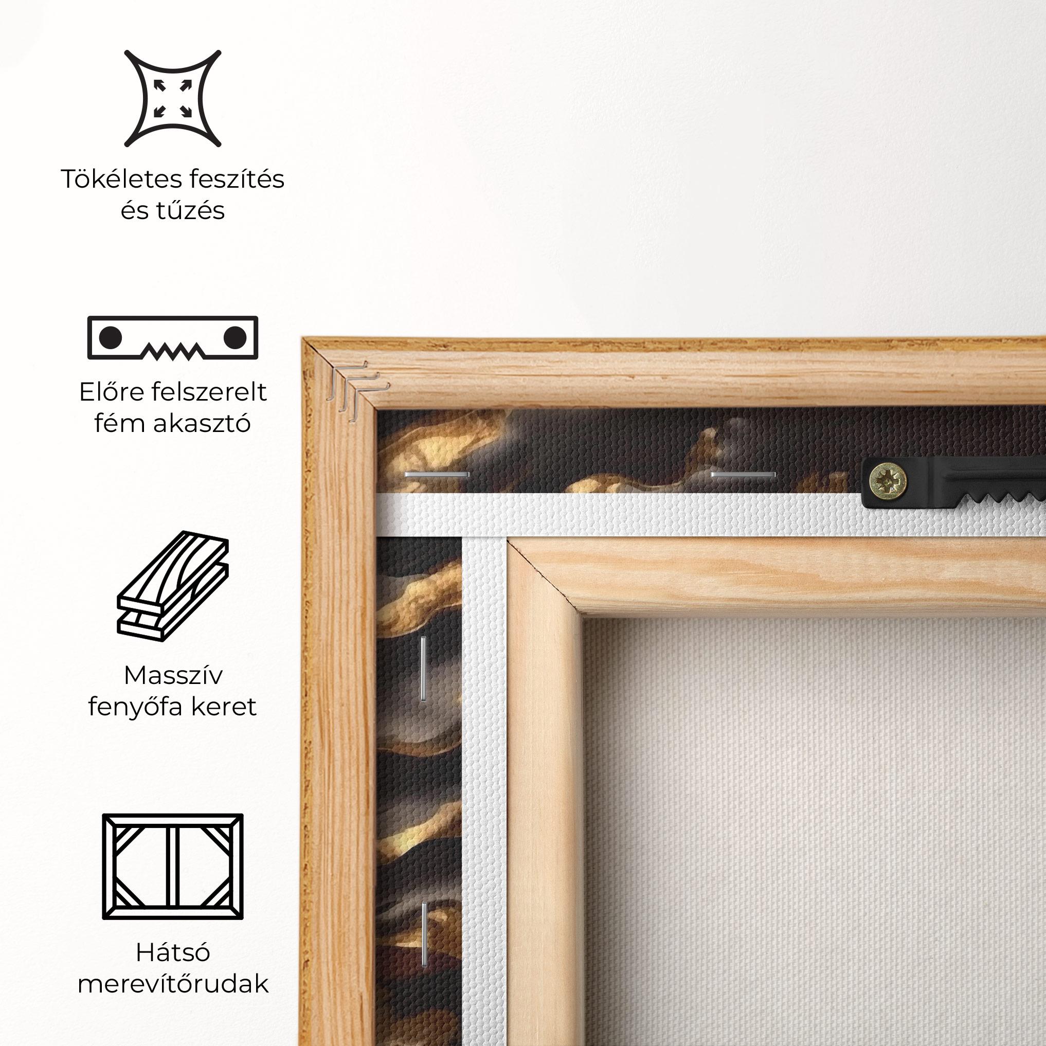 Vászonkép Gold 3d Buddha mockup 5