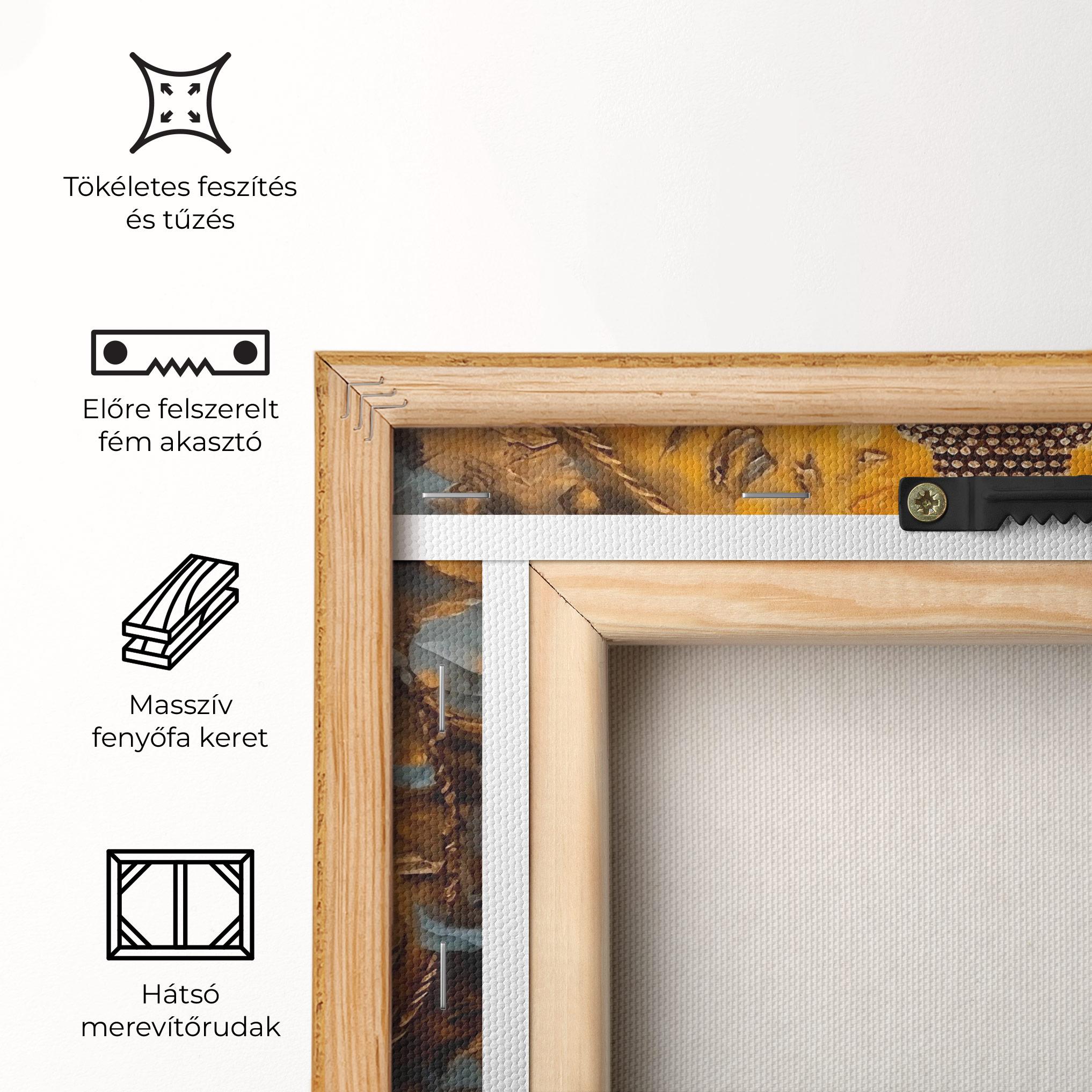 Vászonkép Gold Grey Buddha mockup 5