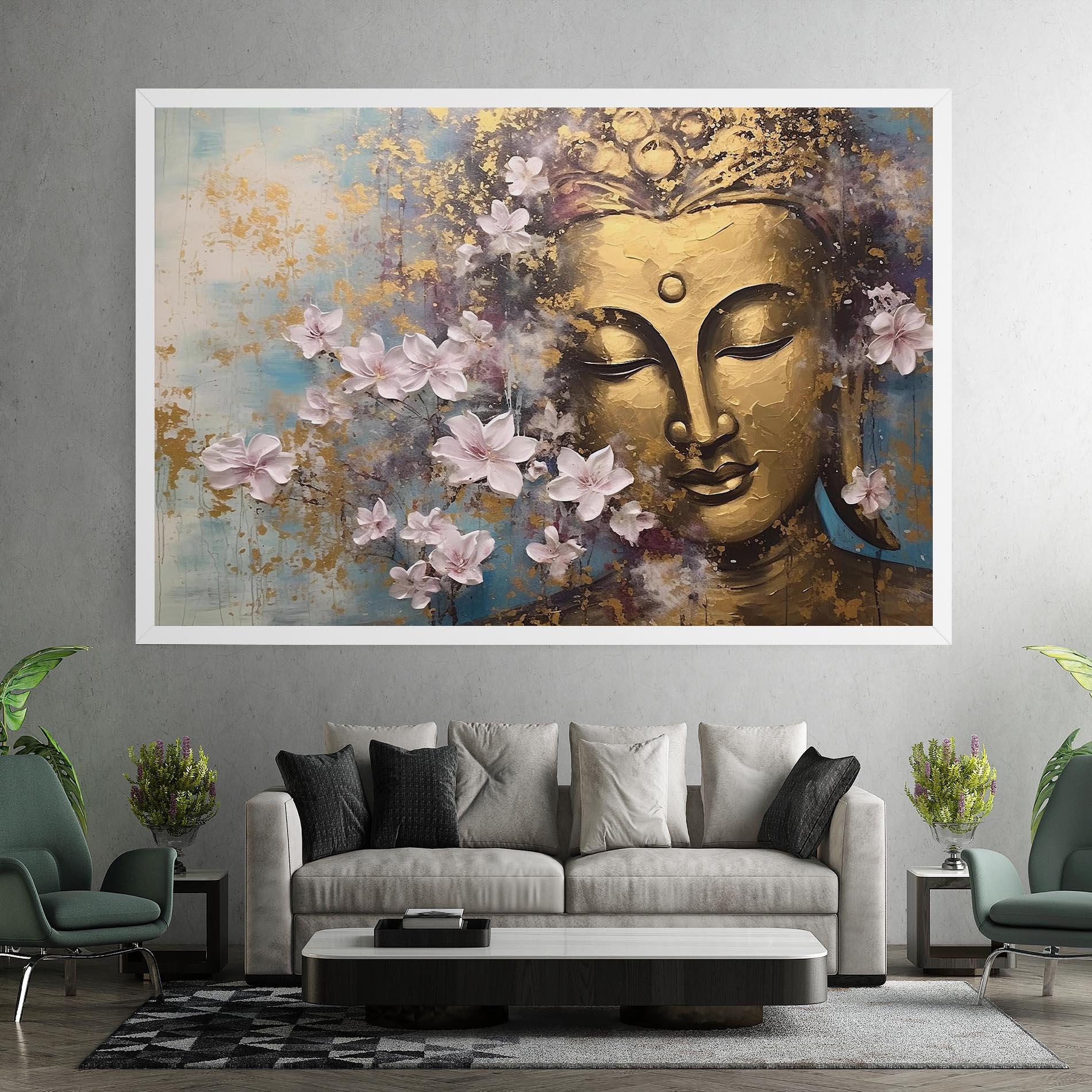 Vászonkép Abstract Buddha Plants mockup 7