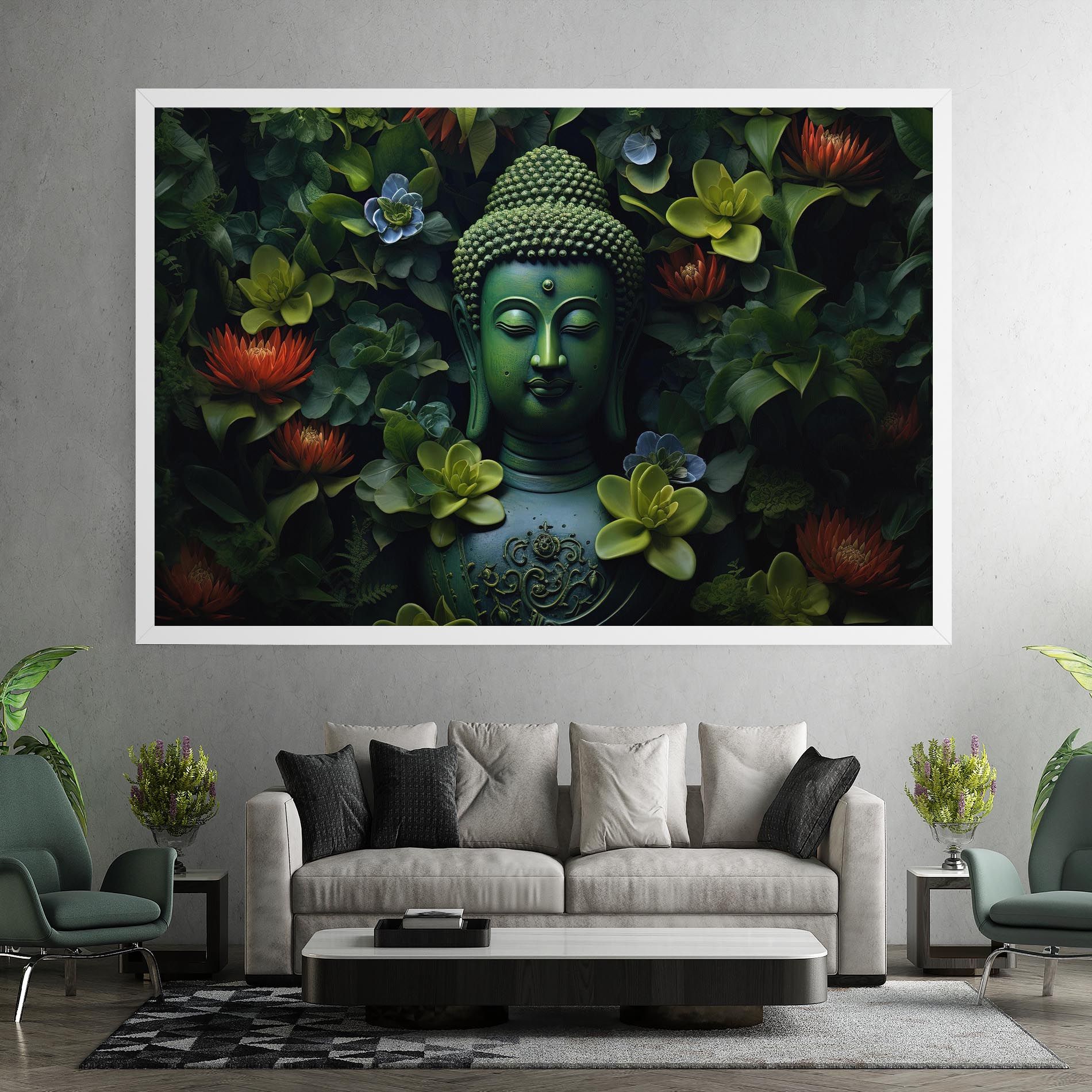 Blue Light Buddha mockup 7