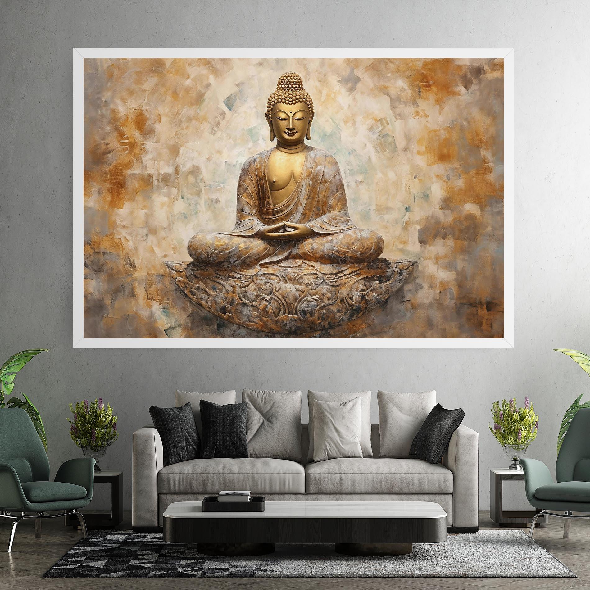 Vászonkép Cream Buddha Art mockup 7