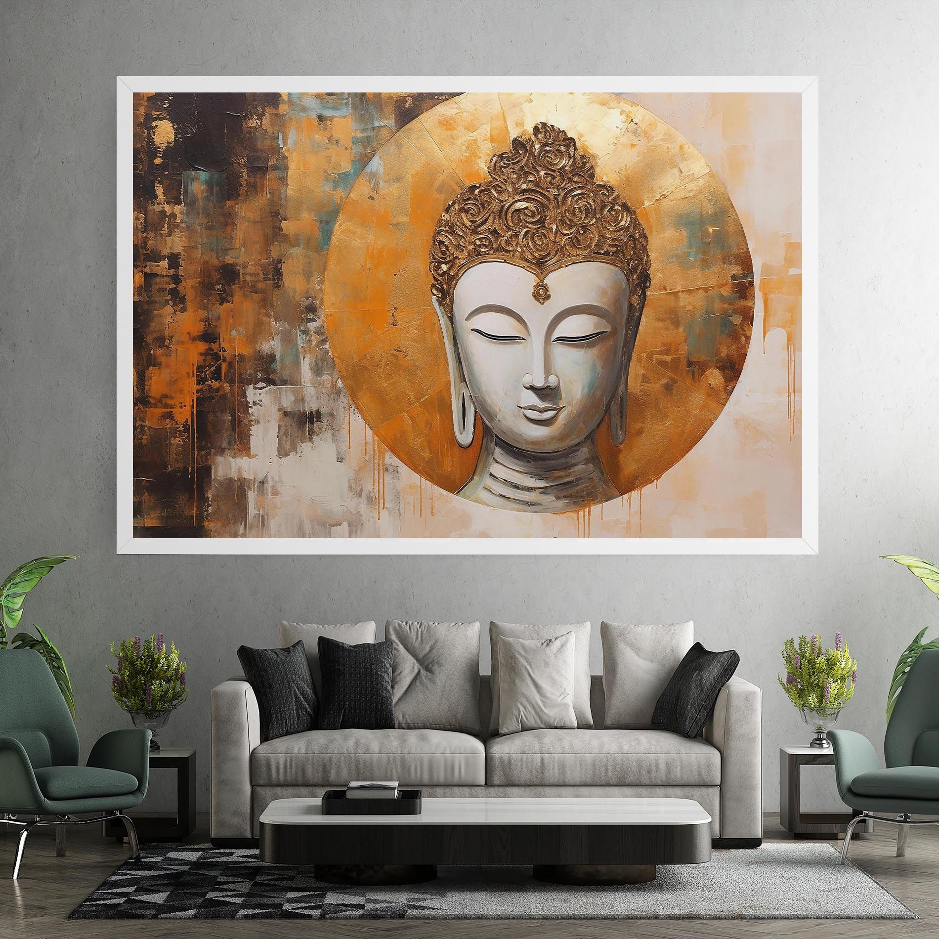 Cream Circle Buddha mockup 7